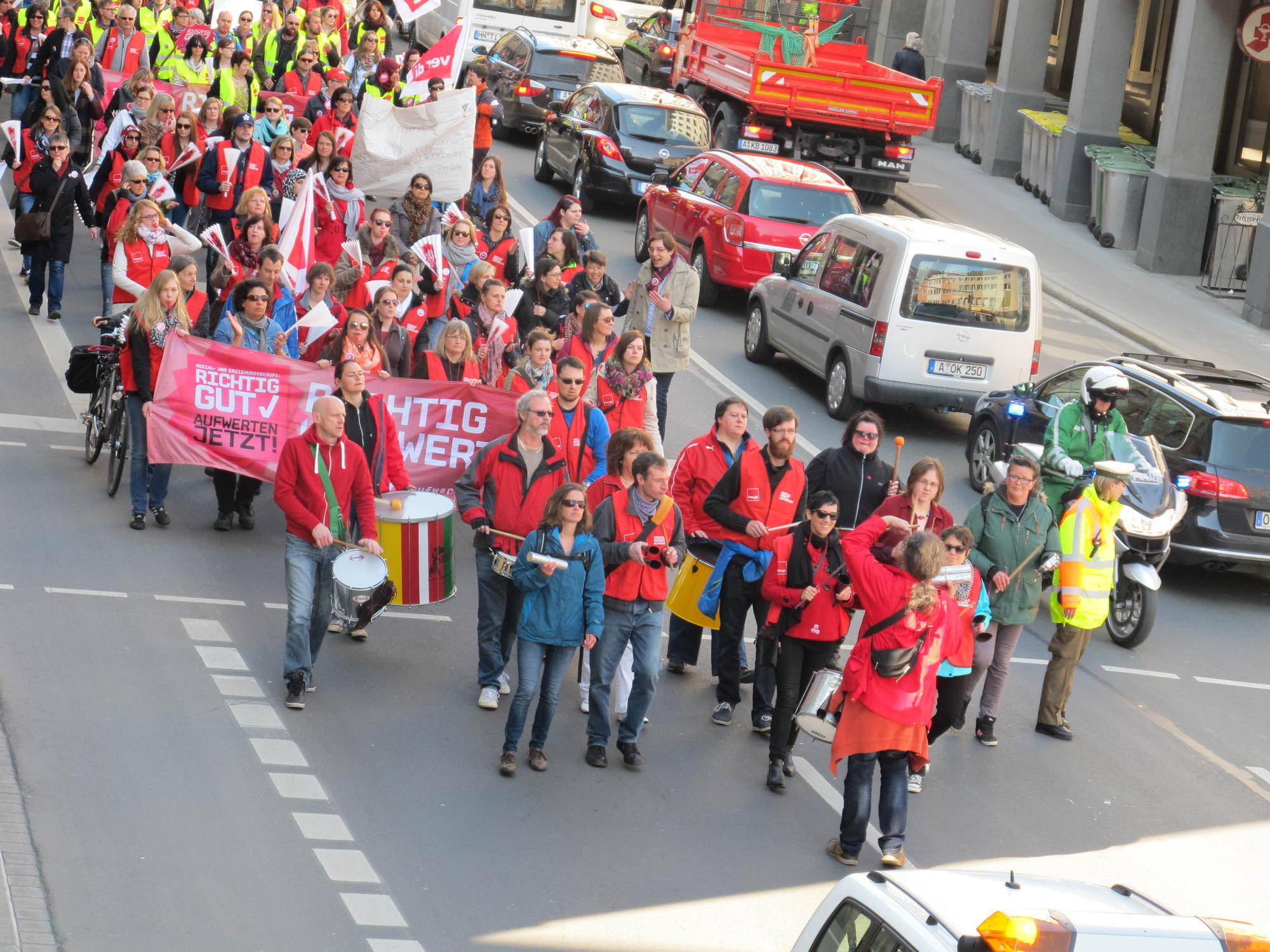 ver.di streikt für bessere Löhne bei der Kinderbetreuung. Foto: B4B SCHWABEN