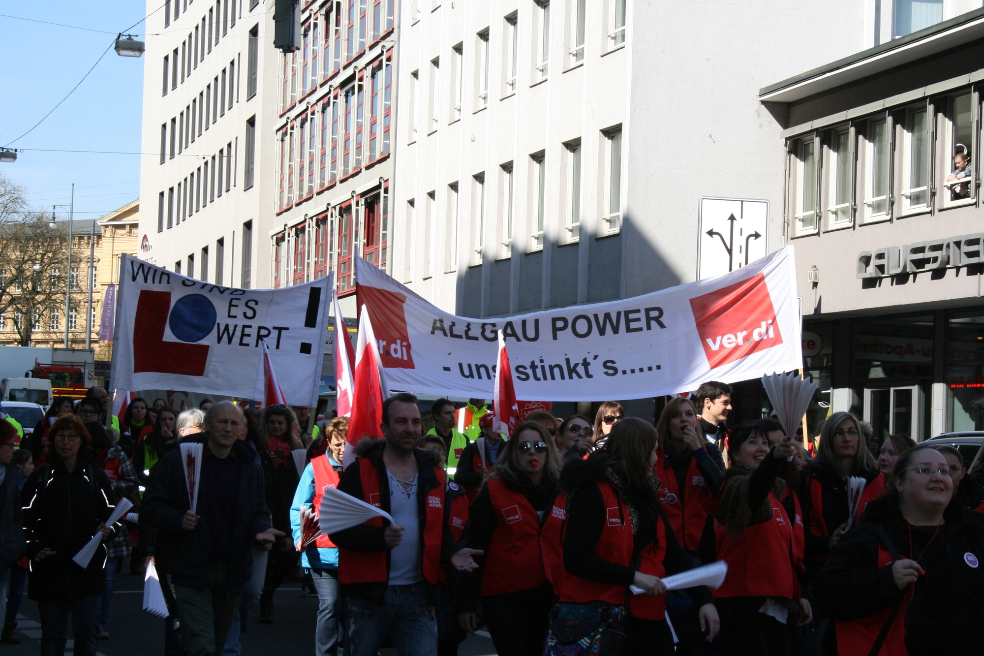 ver.di streikt für bessere Löhne bei der Kinderbetreuung. Foto: B4B SCHWABEN