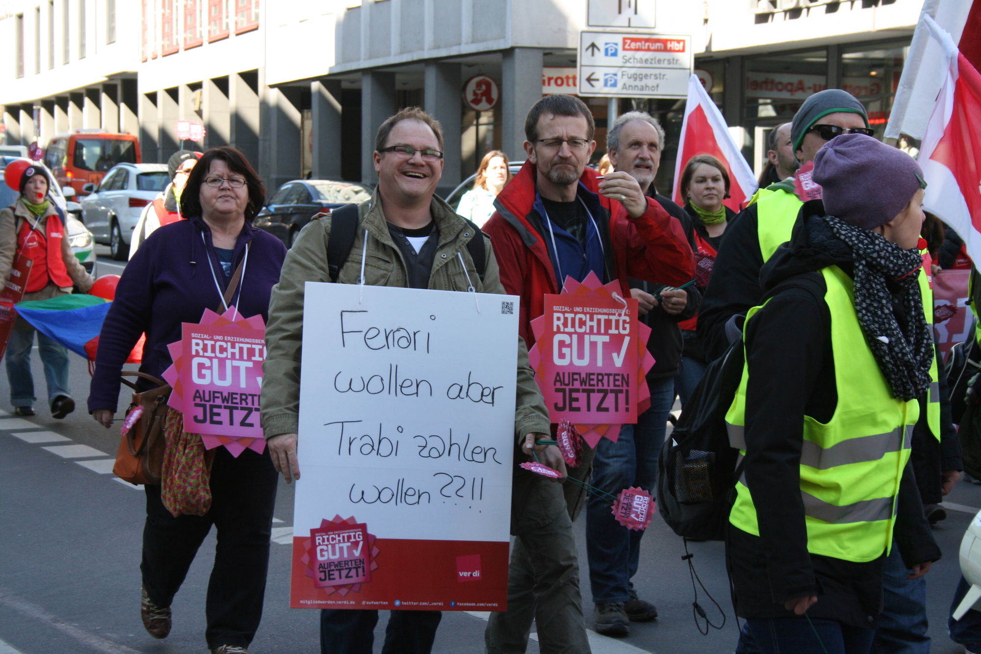 ver.di streikt für bessere Löhne bei der Kinderbetreuung. Foto: B4B SCHWABEN
