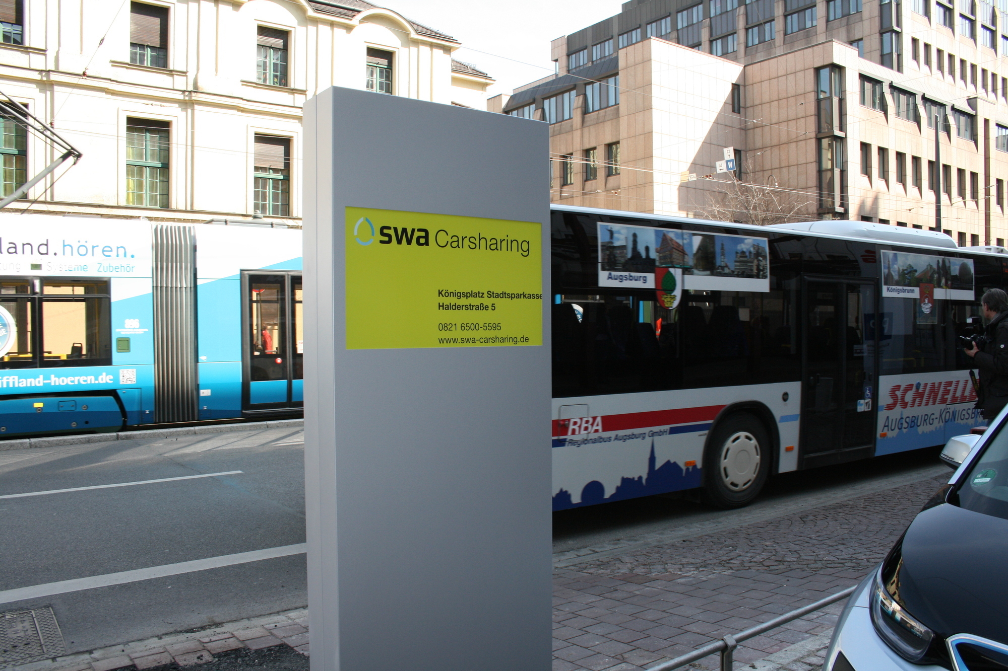 swa präsentiert Carsharing - ab 11. April in Augsburg nutzbar. Foto: B4B SCHWABEN
