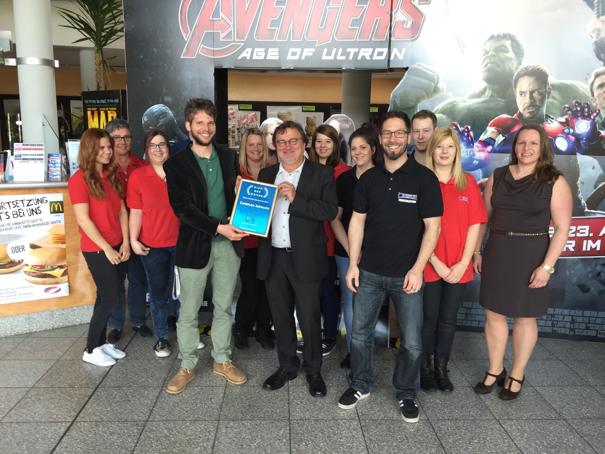 Cineplex Aichach wird für Inklusion als "Kino der Woche" ausgezeichnet. Foto: Cineplex Aichach