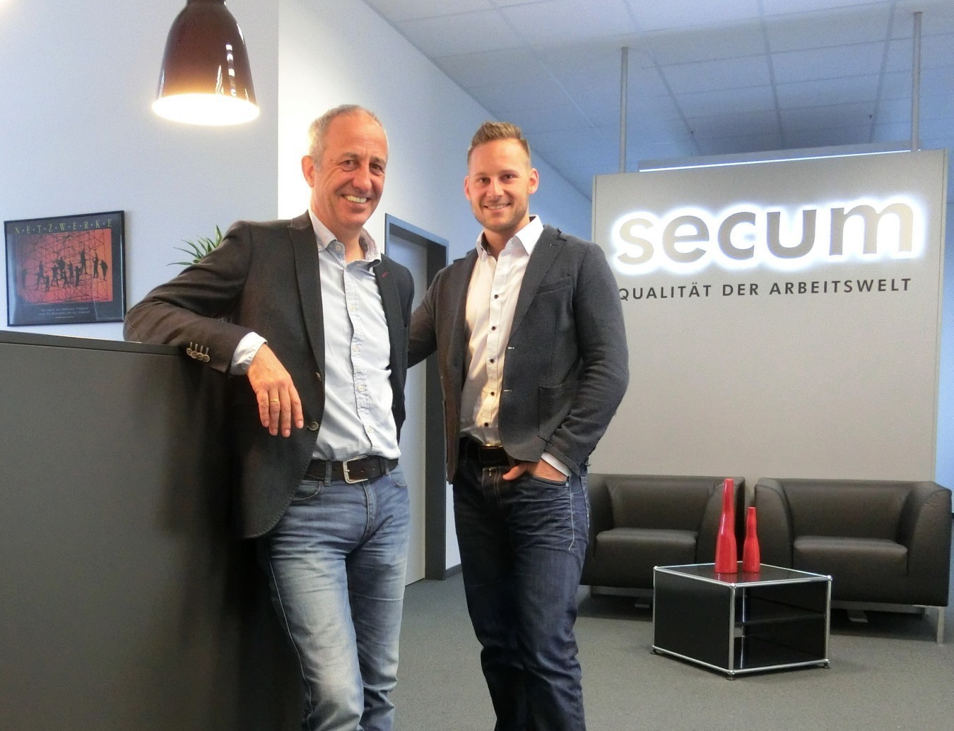 Die Geschäftsführung von secum, Ulrich Müller und Sven Brunner. Foto: secum GmbH
