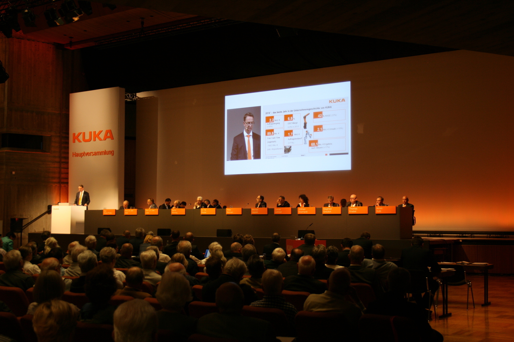 Die Aktionäre von KUKA auf der diesjährigen Hauptversammlung. Foto: B4B SCHWABEN