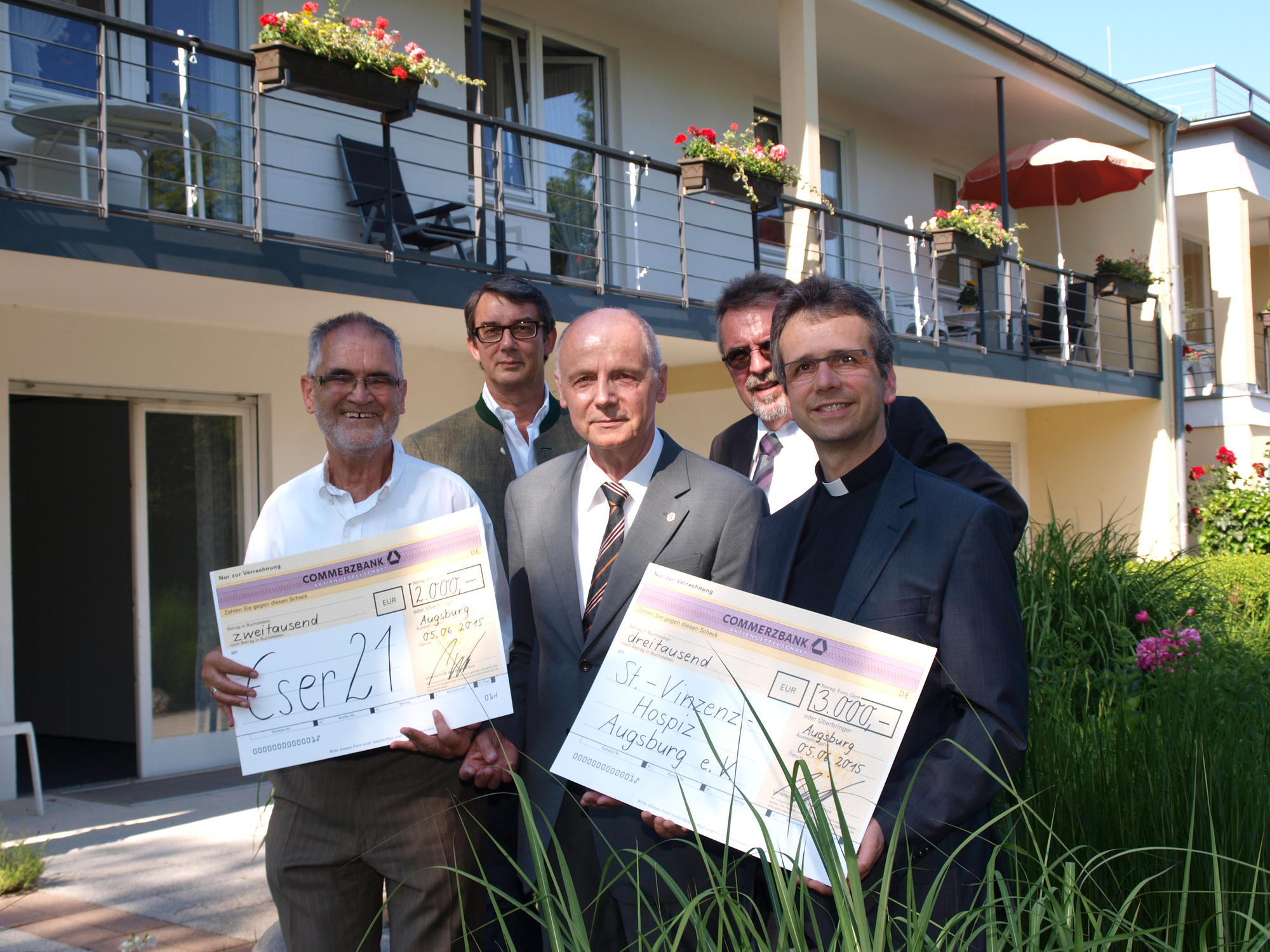 Gerd Warkentin, Dr. Thomas Nippold, Dr, Claus Gebhardt, Karl Heinz Röder und Armin Zürn. Foto: St. Vinzenz-Hospiz