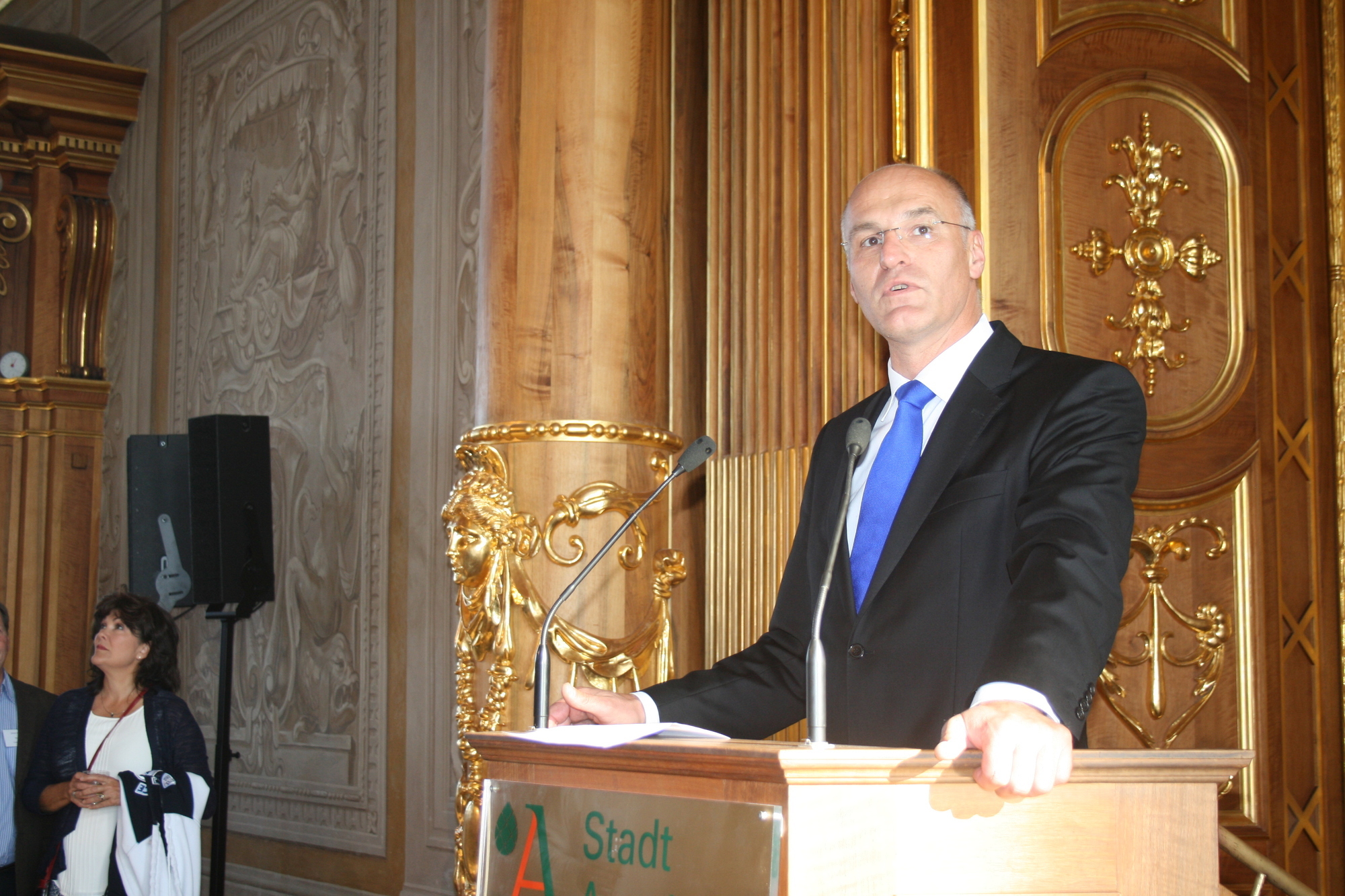 Am 25. August empfing OB Dr. Kurt Gribl rund 250 Gäste der ISASI im Goldenen Saal des Augsburger Rathauses. Foto: B4B SCHWABEN