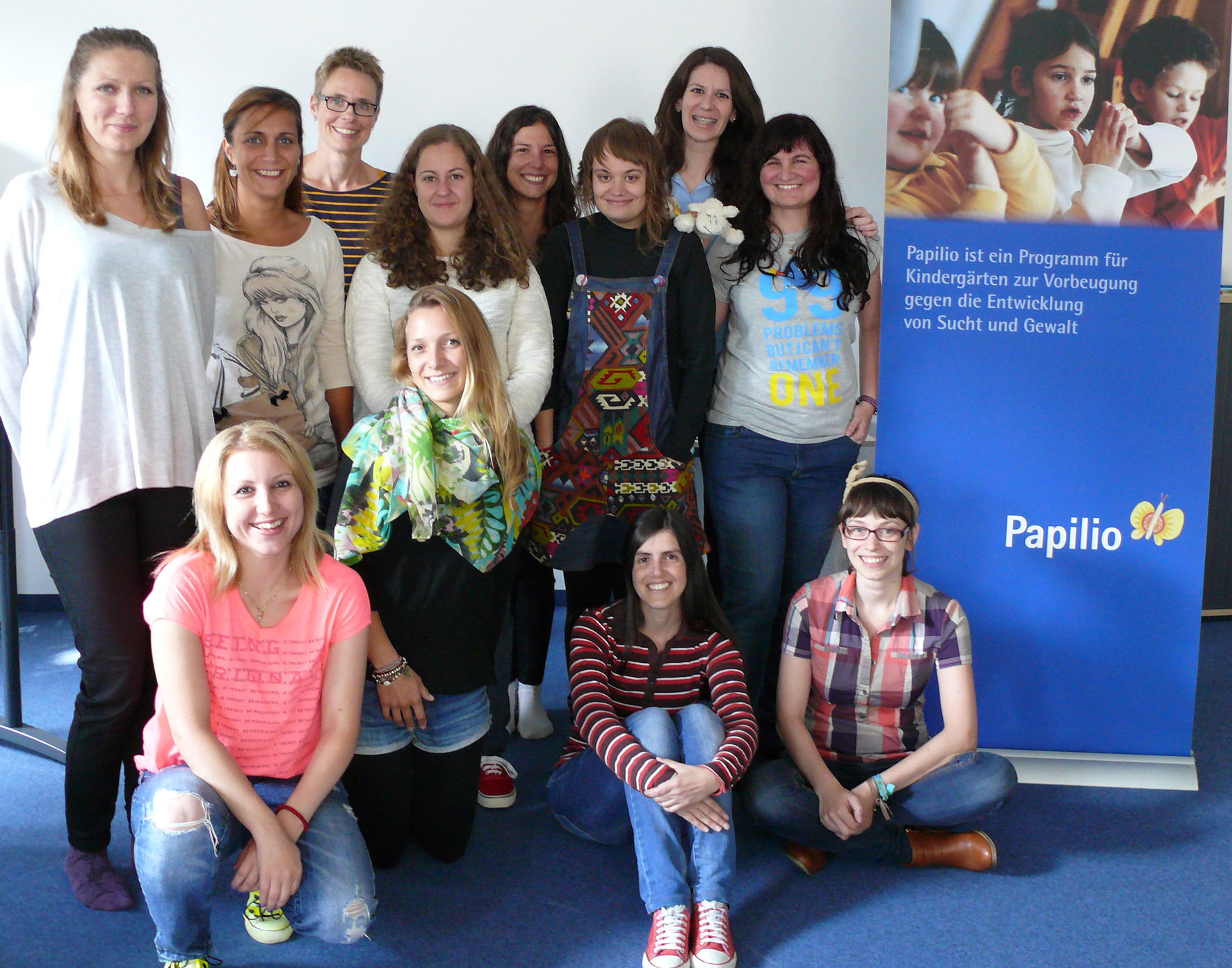 Elf Erzieherinnen aus dem EU-Ausland sind im ersten Integrationskurs von Papilio in Augsburg. Foto: Papilio e.V.