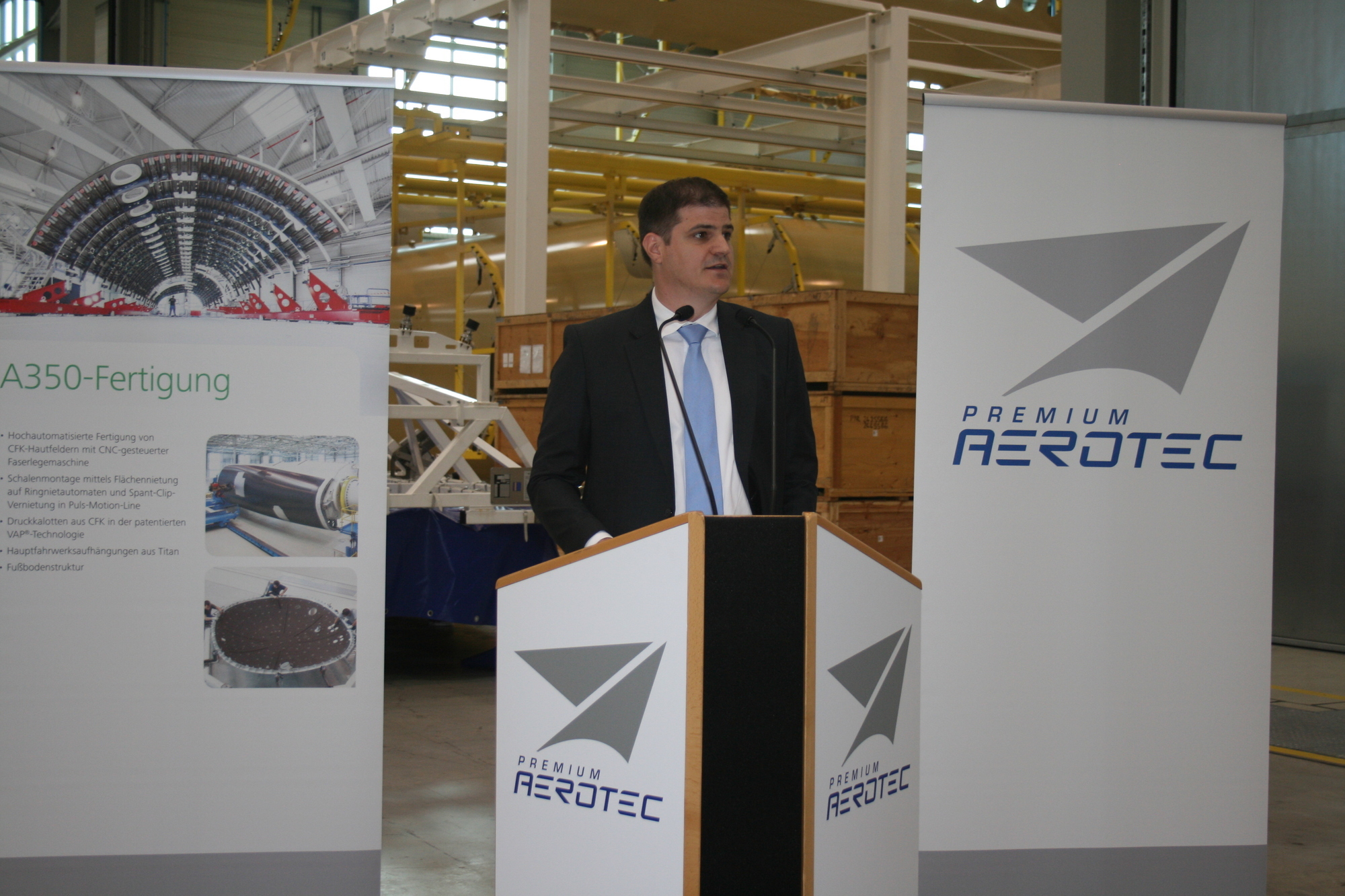 Airbus erhält erste CFK-Bauteile von Premium AEROTEC in Augsburg. Foto: B4B SCHWABEN