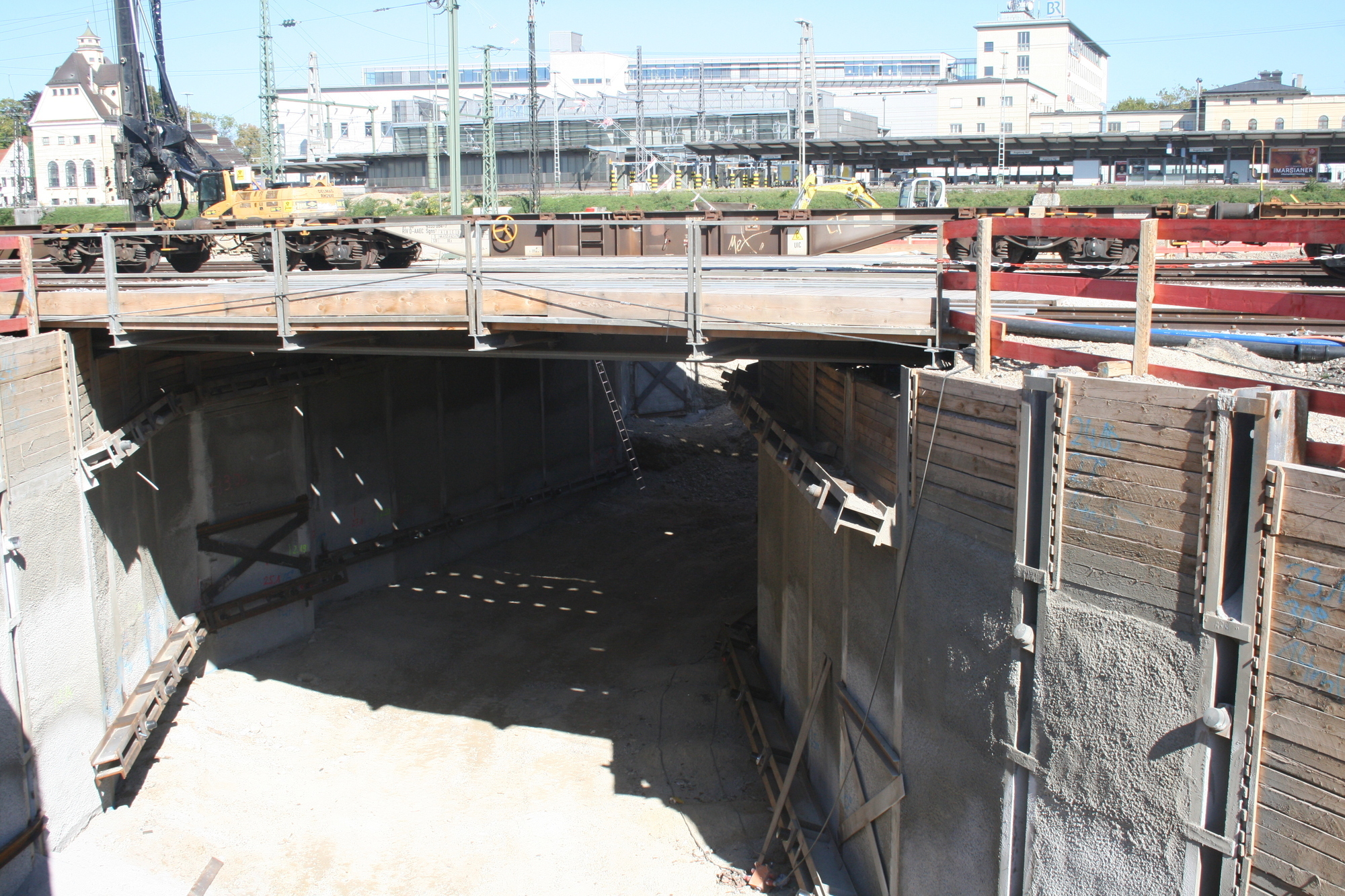 Die Arbeiten gehen voran - Hauptbahnhof-Tunnel zur Hälfte fertig. Foto: B4B SCHWABEN