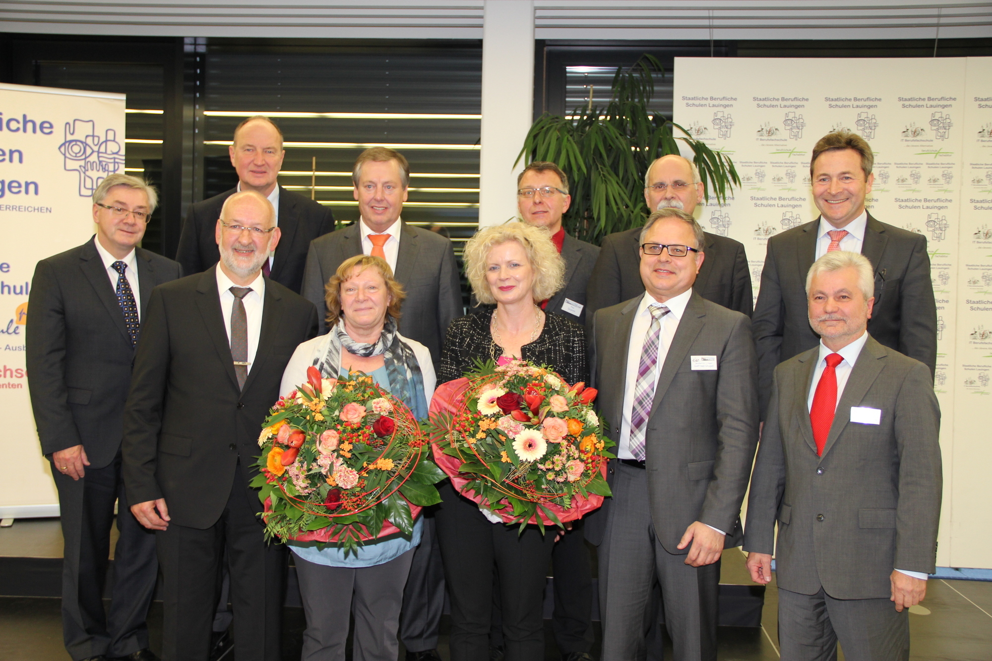 Bei der Verabschiedung von Werner Wittmann und der Begrüßung von Gottfried Göppel. Foto: LRA Dillingen