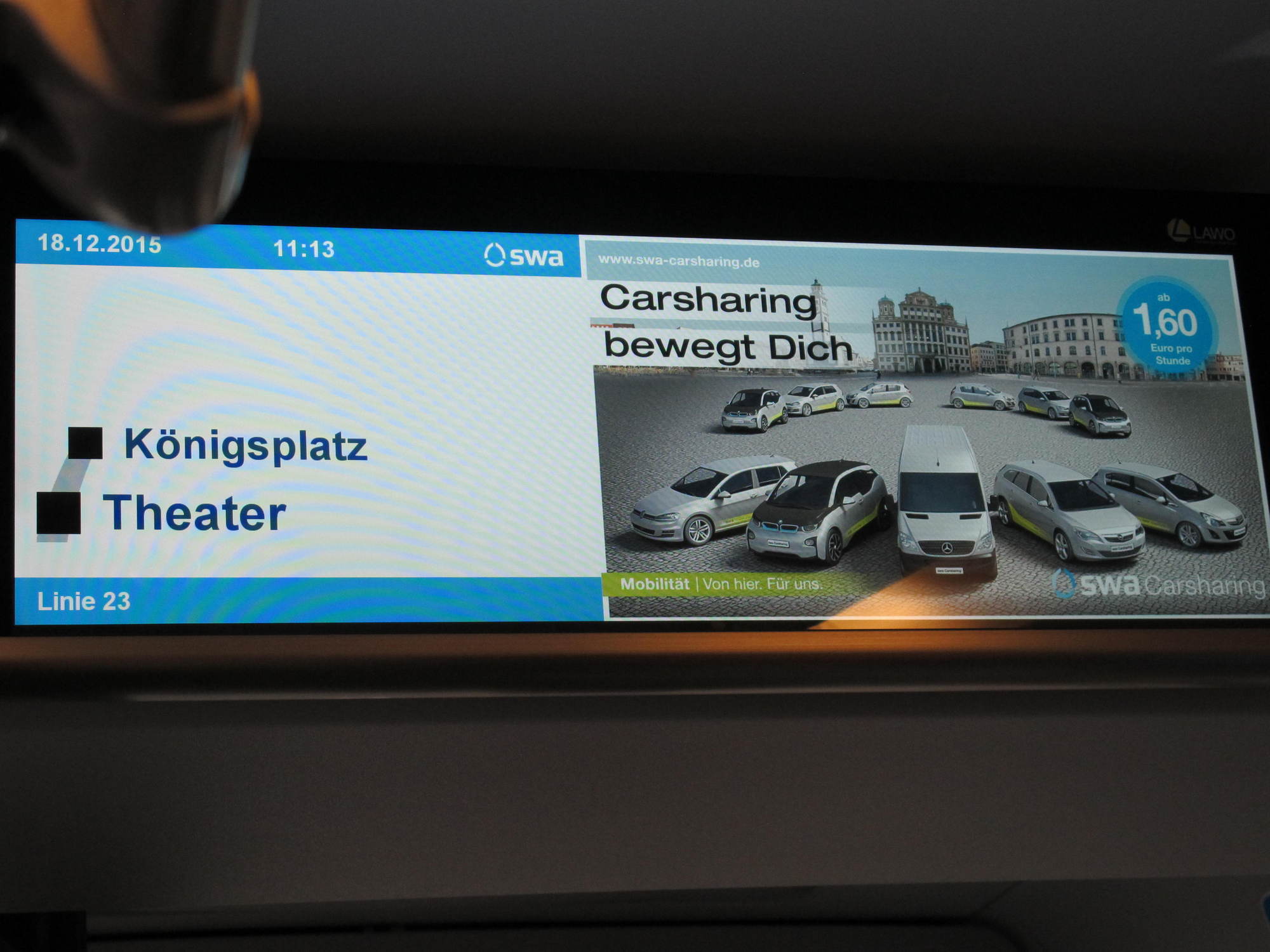 Der neue Erdgasbus von Mercedes geht ab 2016 für die swa in Betrieb. Foto: B4B WIRTSCHAFTSLEBEN SCHWABEN