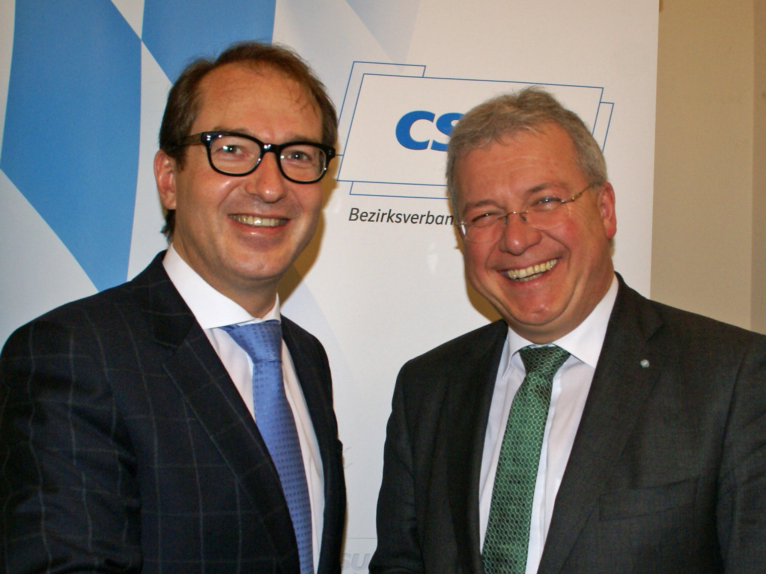 Alexander Dobrindt und Markus Ferber. Foto: CSU-Bezirksverband Schwaben