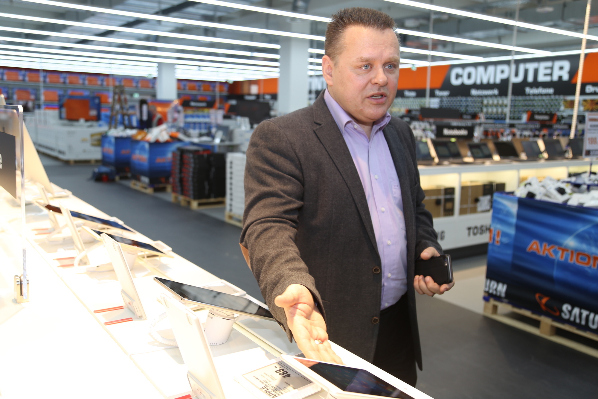Der neue Saturn Elektrofachmarkt in Friedberg. Foto: Kathrin Buchenroth / B4B WIRTSCHAFTSLEBEN SCHWABEN