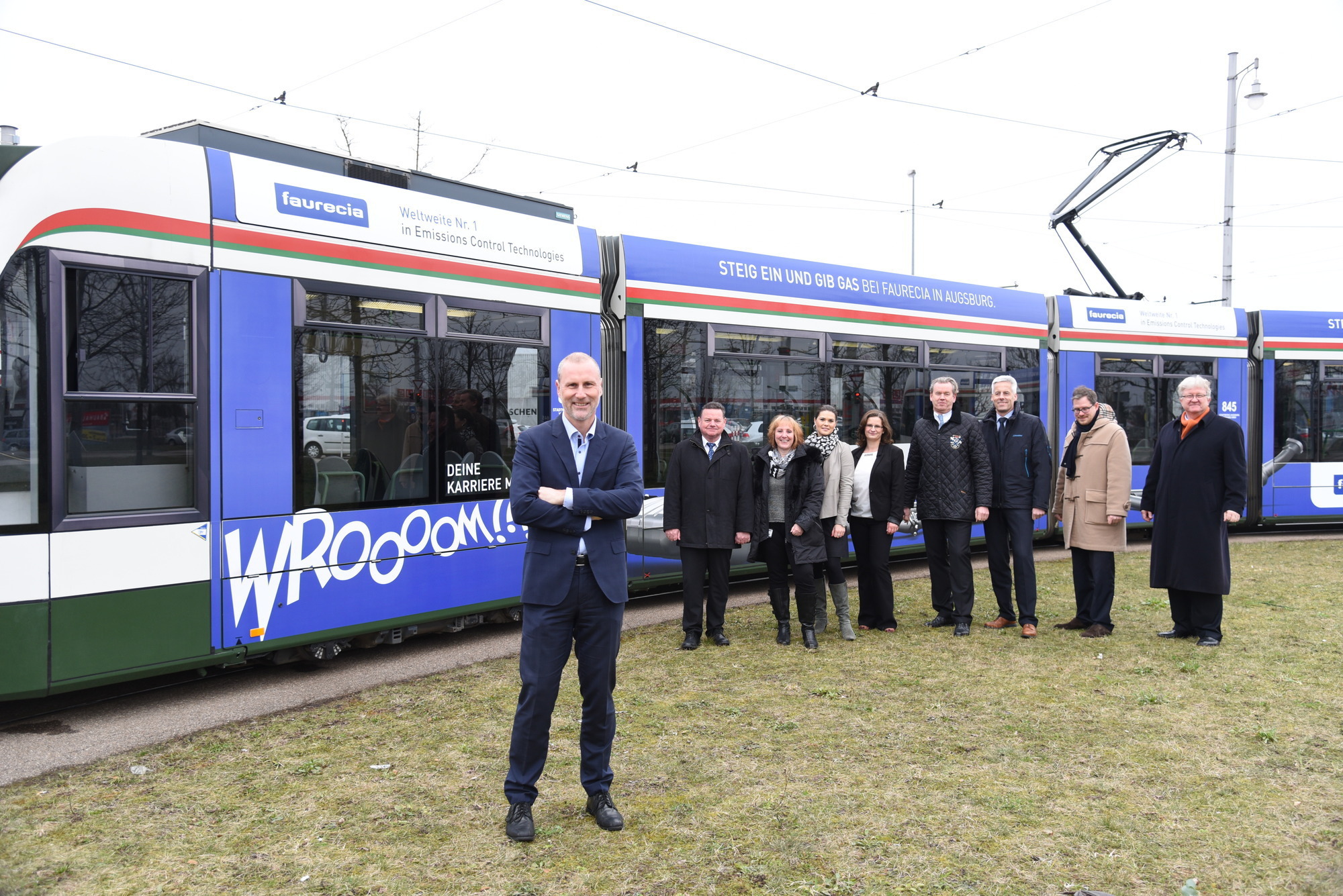 Faurecia will mit neuen Werbemitteln in der Region noch präsenter auftreten. Foto: Faurecia