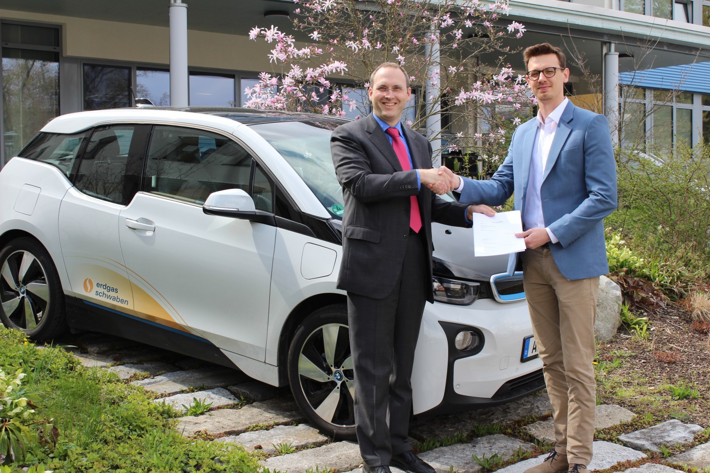 Dr. Christian Blümm, erdgas schwaben, mitThomas Schümmer, Smartlab. Foto: erdgas schwaben gmbh