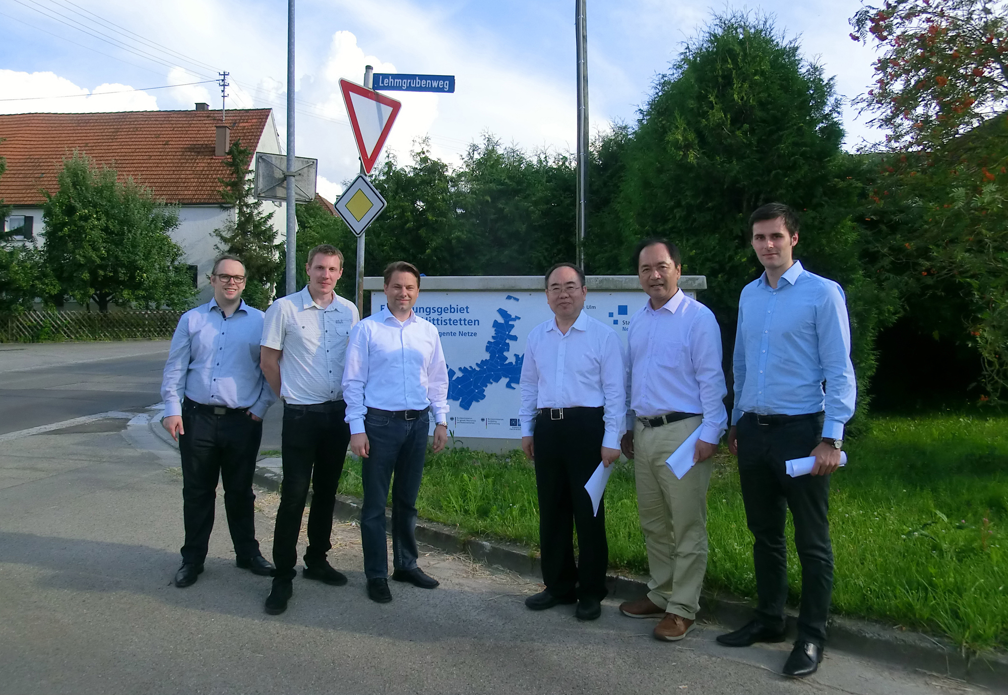 Vertreter der HSU und SWU mit den chinesischen Innovationspark-Entwicklern Zhizhong Diao und Ge Jing. Foto: SWU