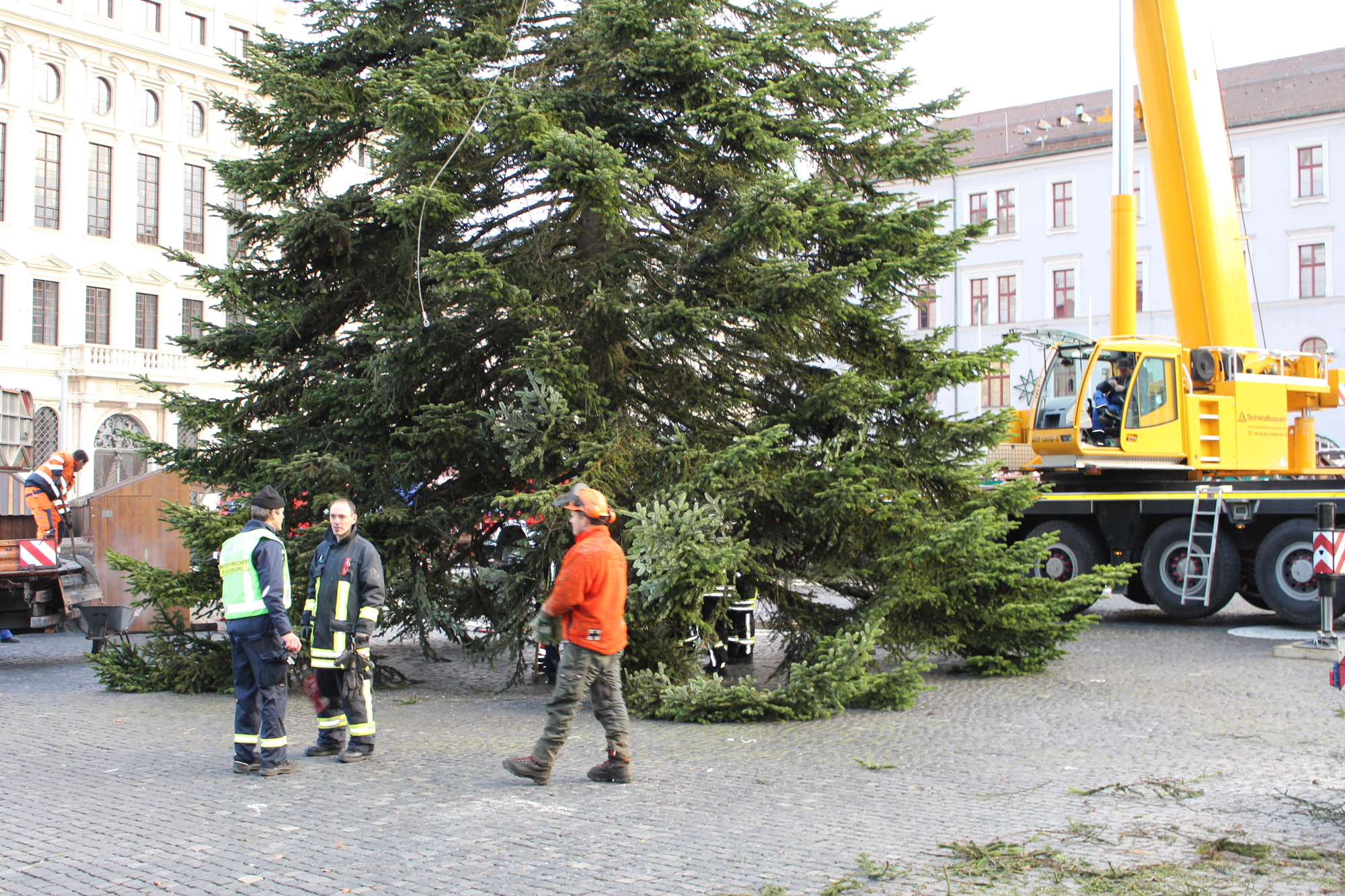 Der Christbaum 2016 in Augsburg. Foto: B4B WIRTSCHAFTSLEBEN SCHWABEN