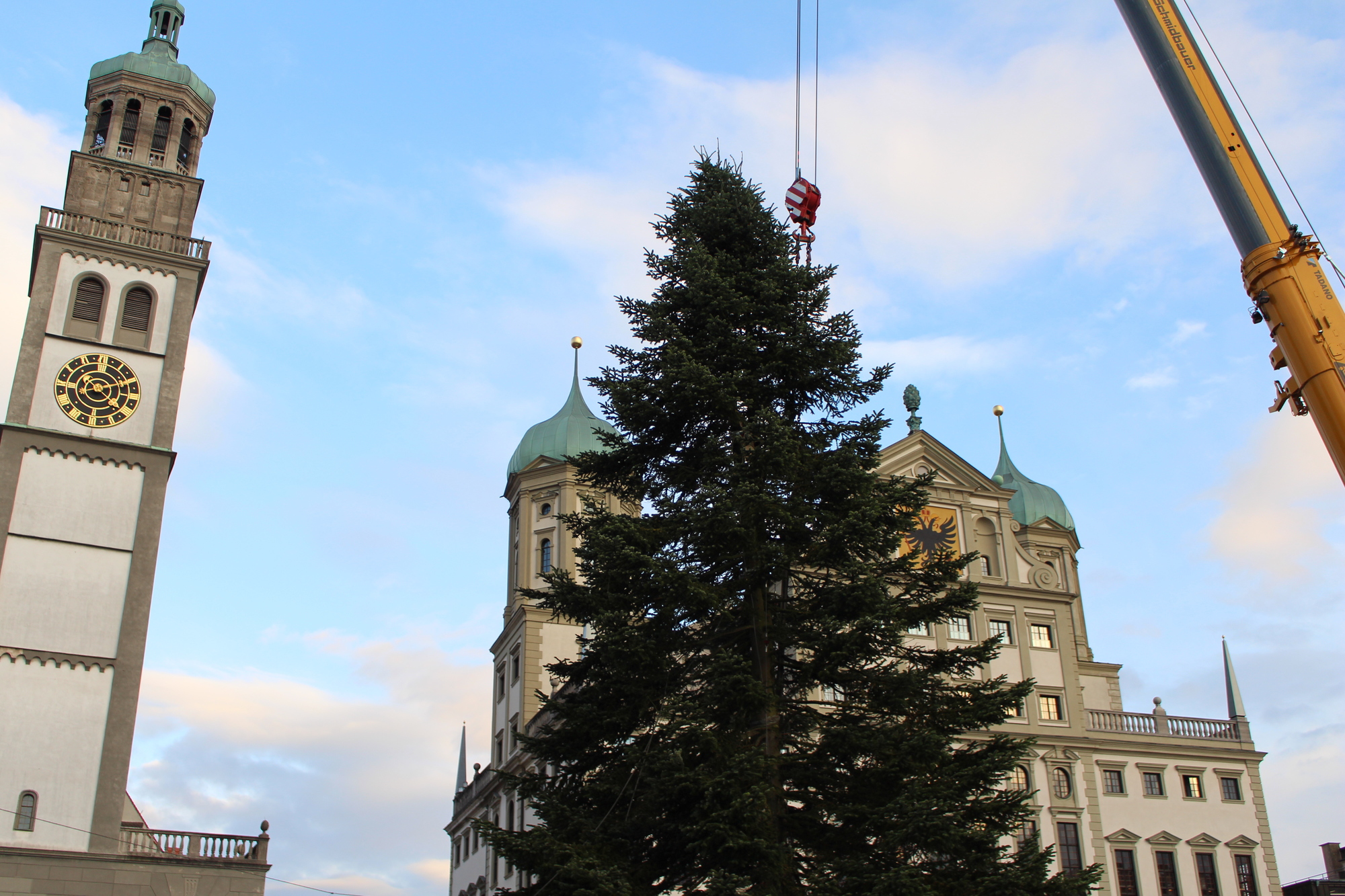 Der Christbaum 2016 in Augsburg. Foto: B4B WIRTSCHAFTSLEBEN SCHWABEN