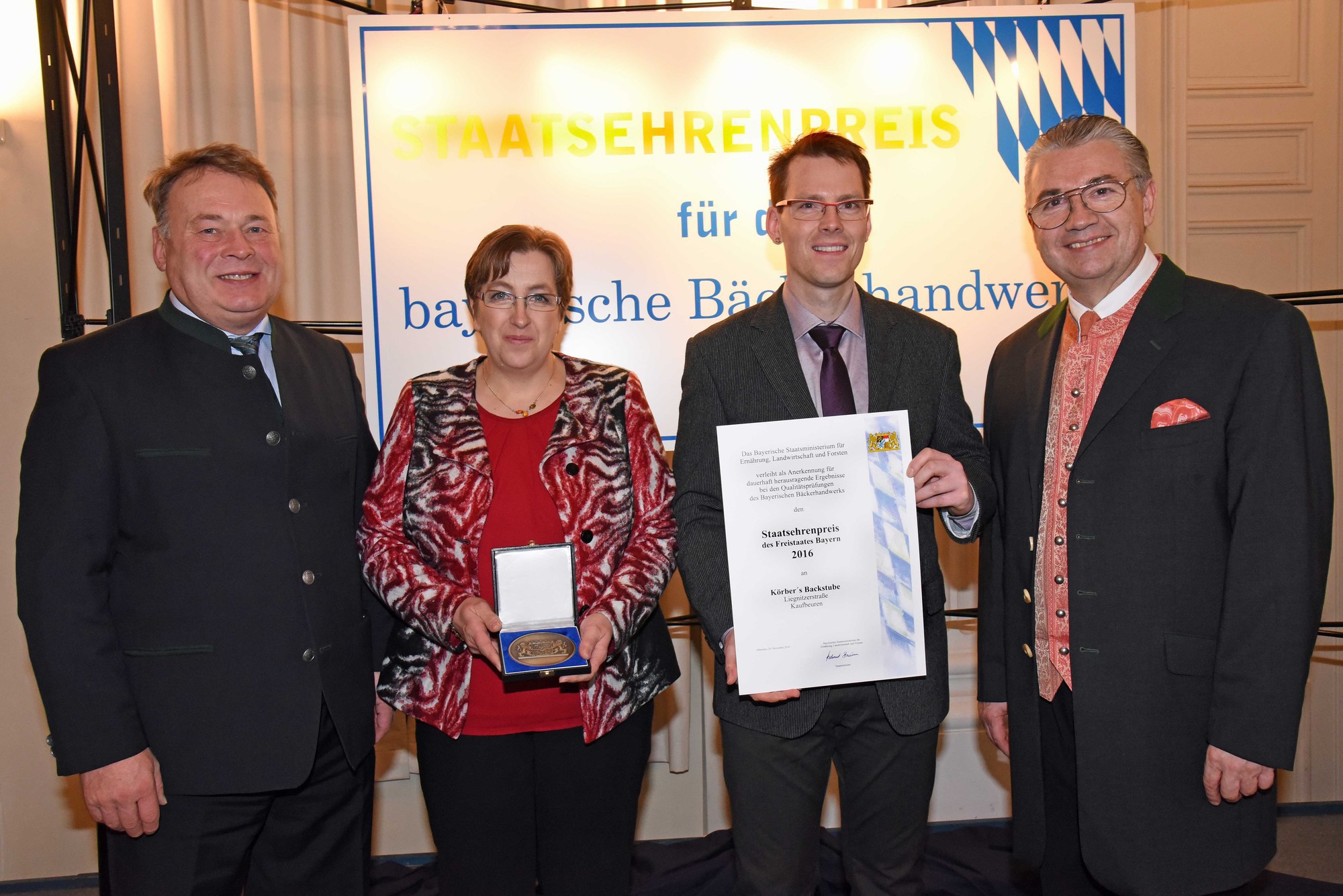 Körbers Backstube in Kaufbeuren erhält Staatsehrenpreis für bayerisches Bäckerhandwerk. Foto: Baumgart/StMELF