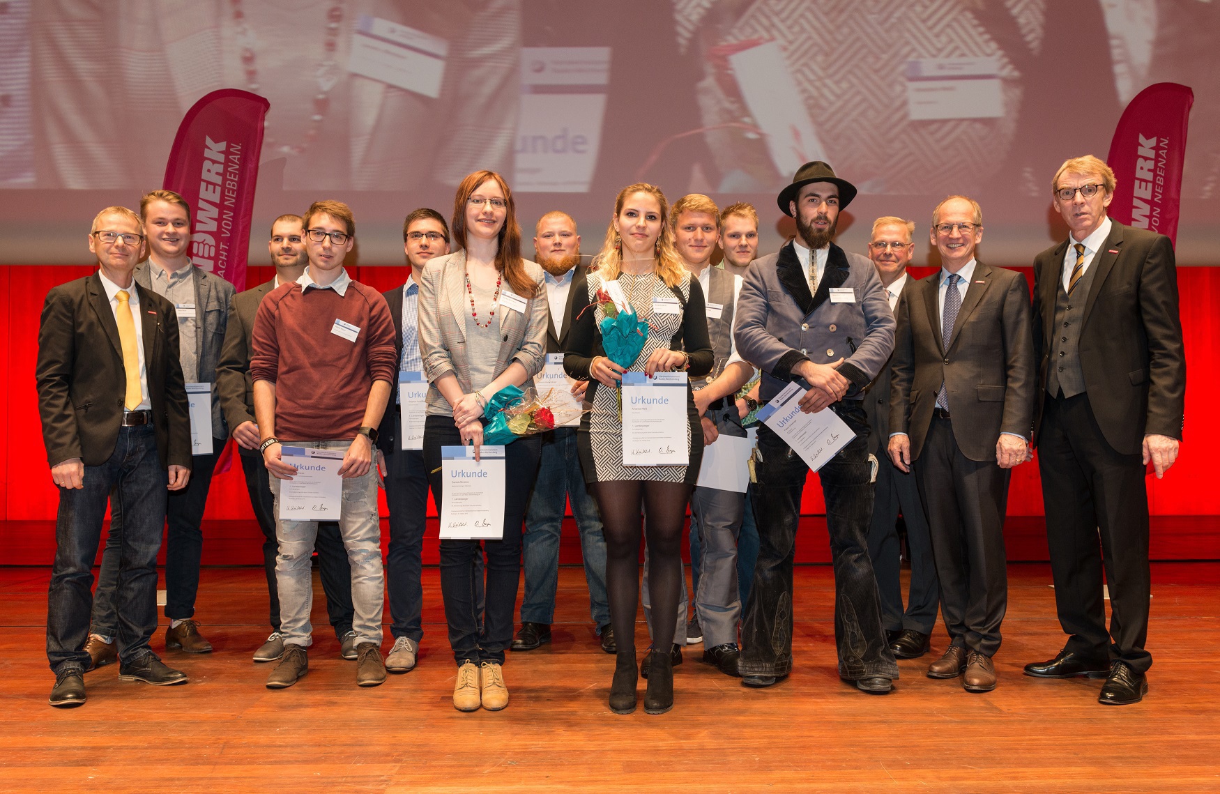 Die Landessieger der Handwerkskammer Ulm 2016. Foto: HWK Ulm