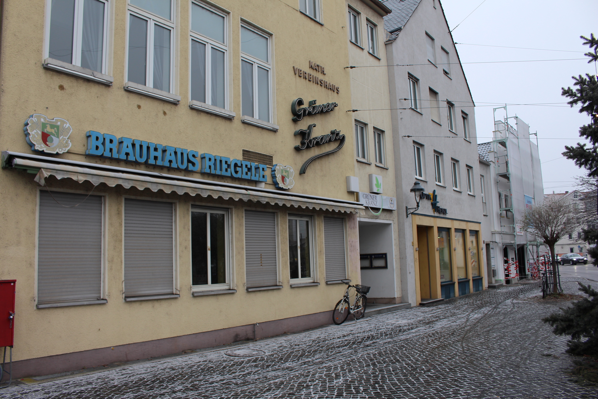 Das alte Gebäude des Gasthofs „Grüner Kranz“. Foto: B4B WIRTSCHAFTSLEBEN SCHWABEN