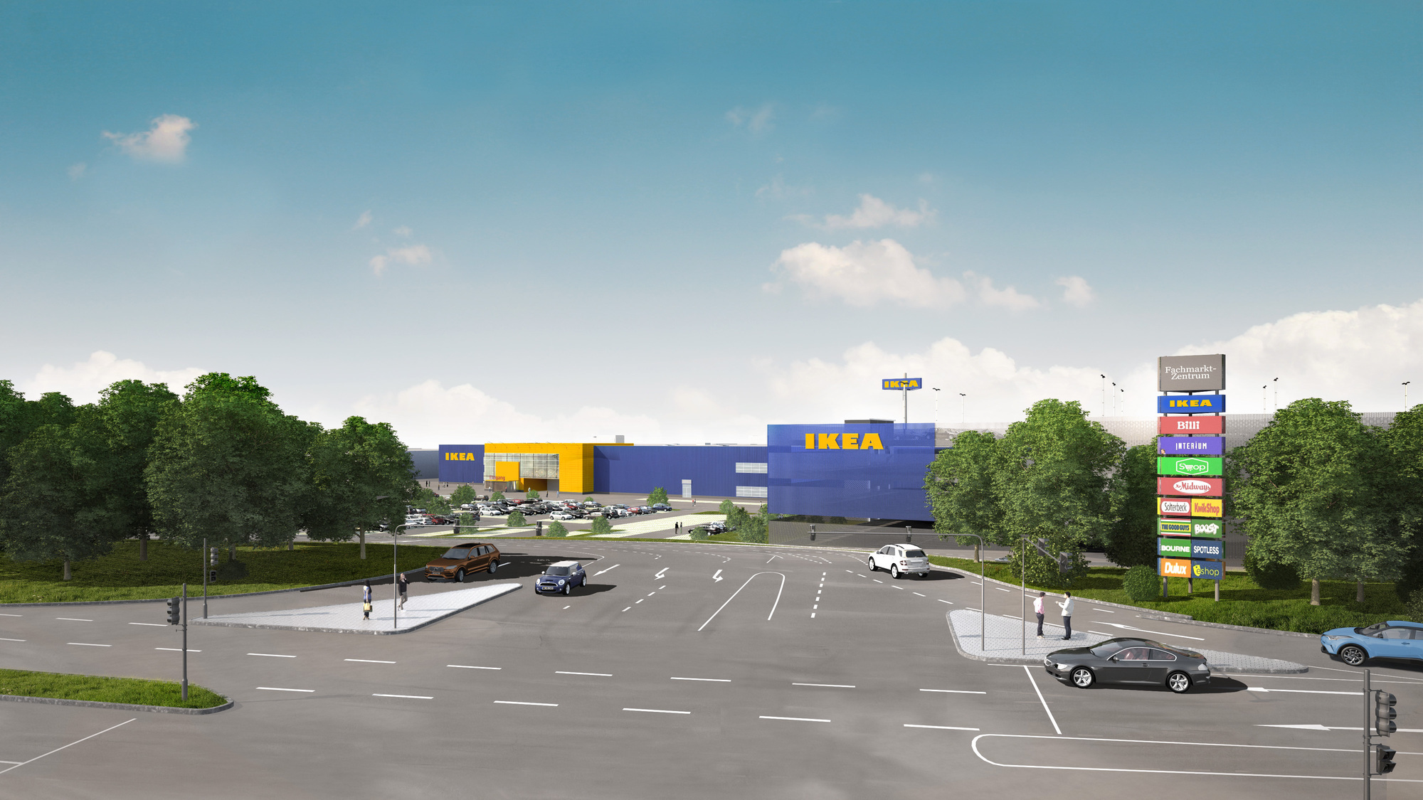 So soll der neue IKEA in Memmingen aussehen. Foto: IKEA Deutschland GmbH & Co. KG