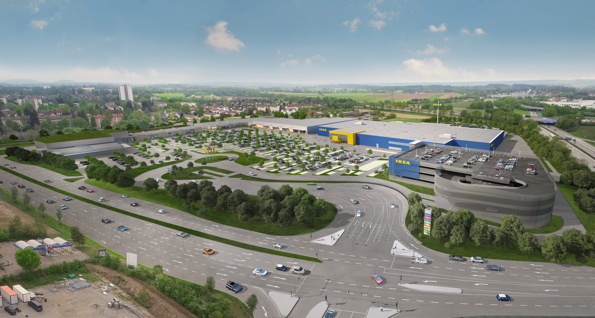 So soll der neue IKEA in Memmingen aussehen. Foto: IKEA Deutschland GmbH & Co. KG