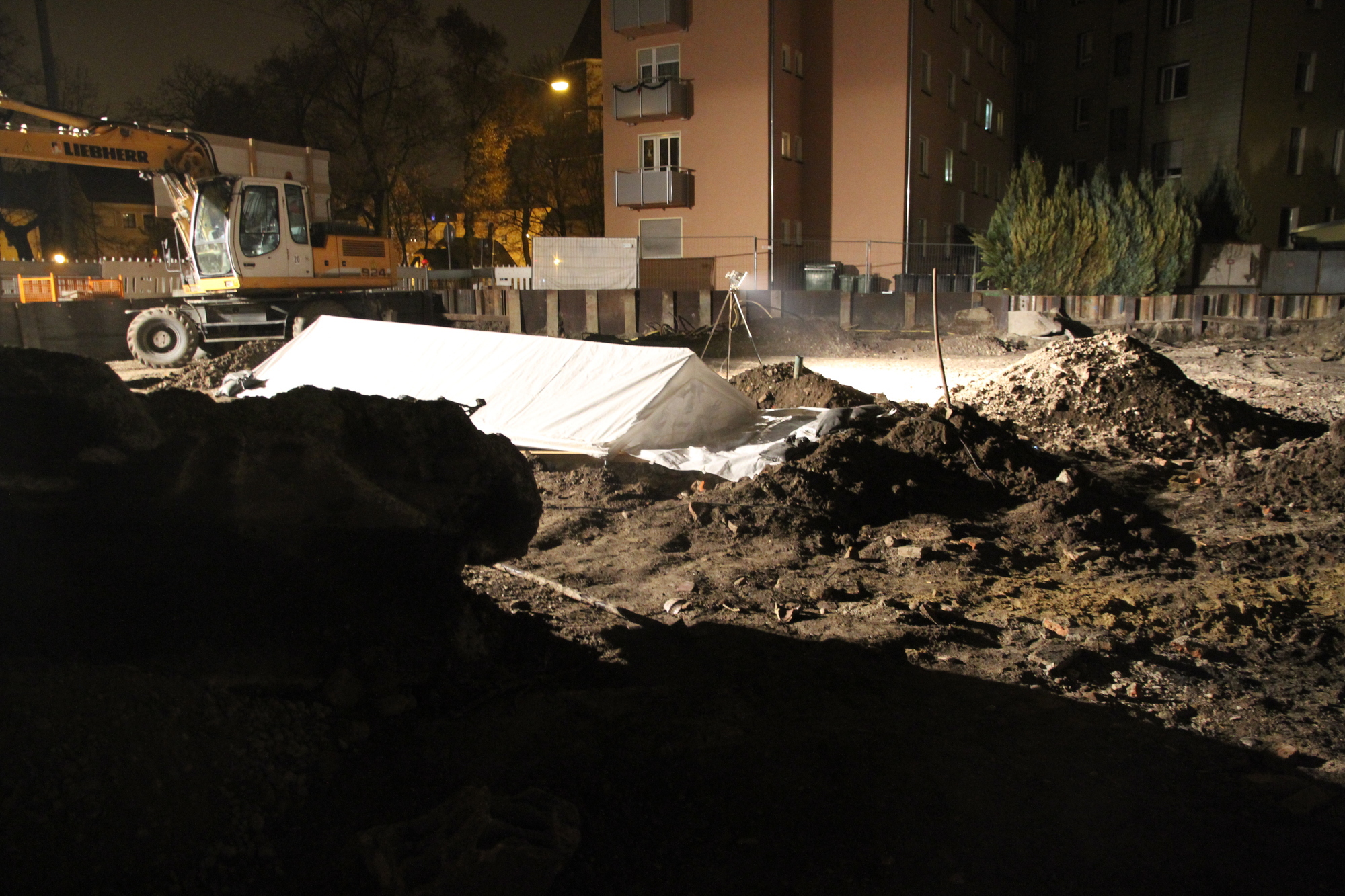 Fund der Fliegerbombe am Jakoberwall. Foto: Berufsfeuerwehr Augsburg