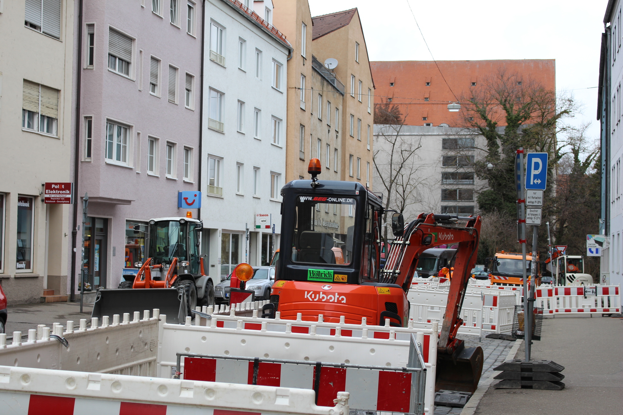 Die Bäckergasse (Augsburg) wird komplett saniert. Foto: Rebecca Weingarten/B4B WIRTSCHAFTSLEBEN SCHWABEN