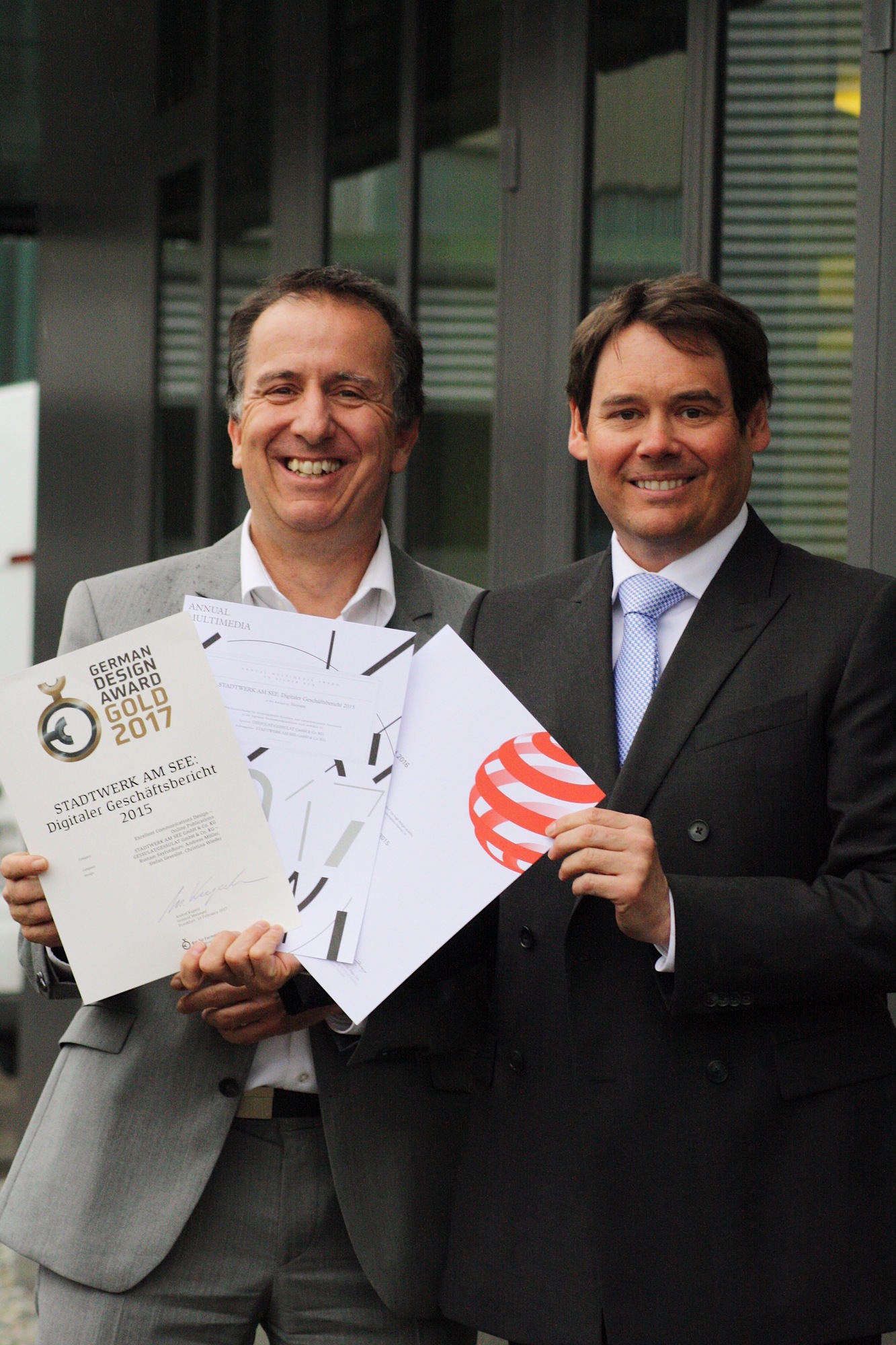 Sebastian Dix, Pressesprecher, und Alexander-Florian Bürkle, Geschäftsführer. Foto: Stadtwerk am See