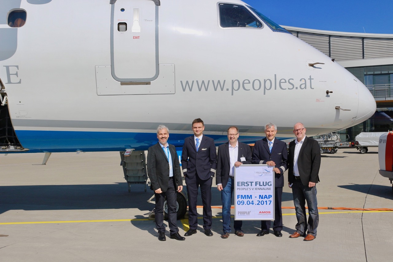 Bei der Premiere in Memmingen. Foto: Flughafen Memmingen