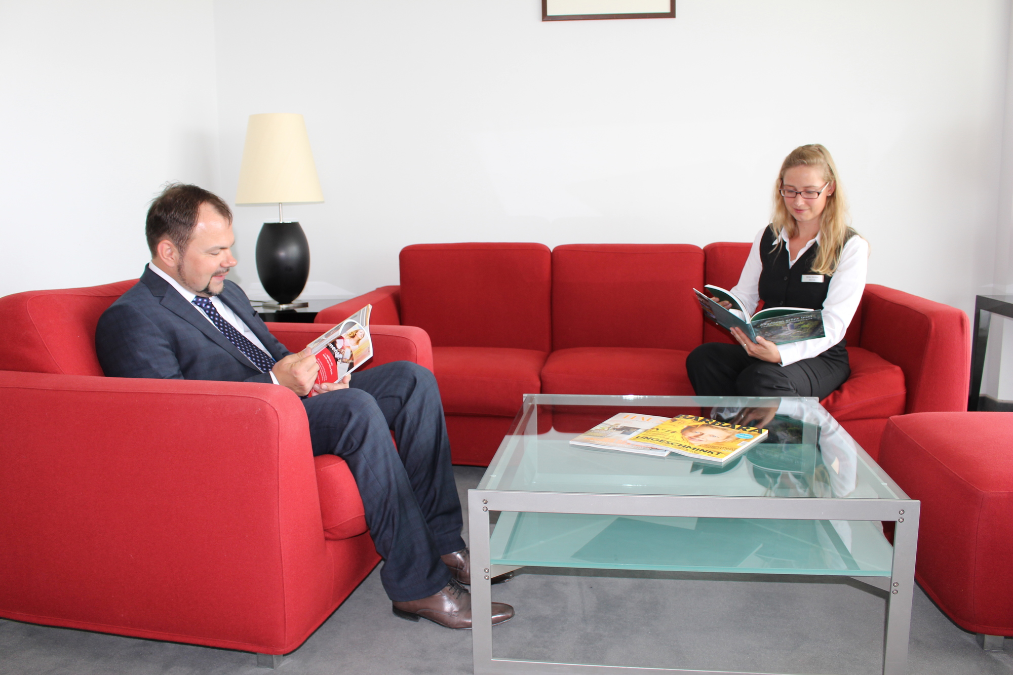 Carsten Dressler und Ulrike Seichter in der Komfort Suite.