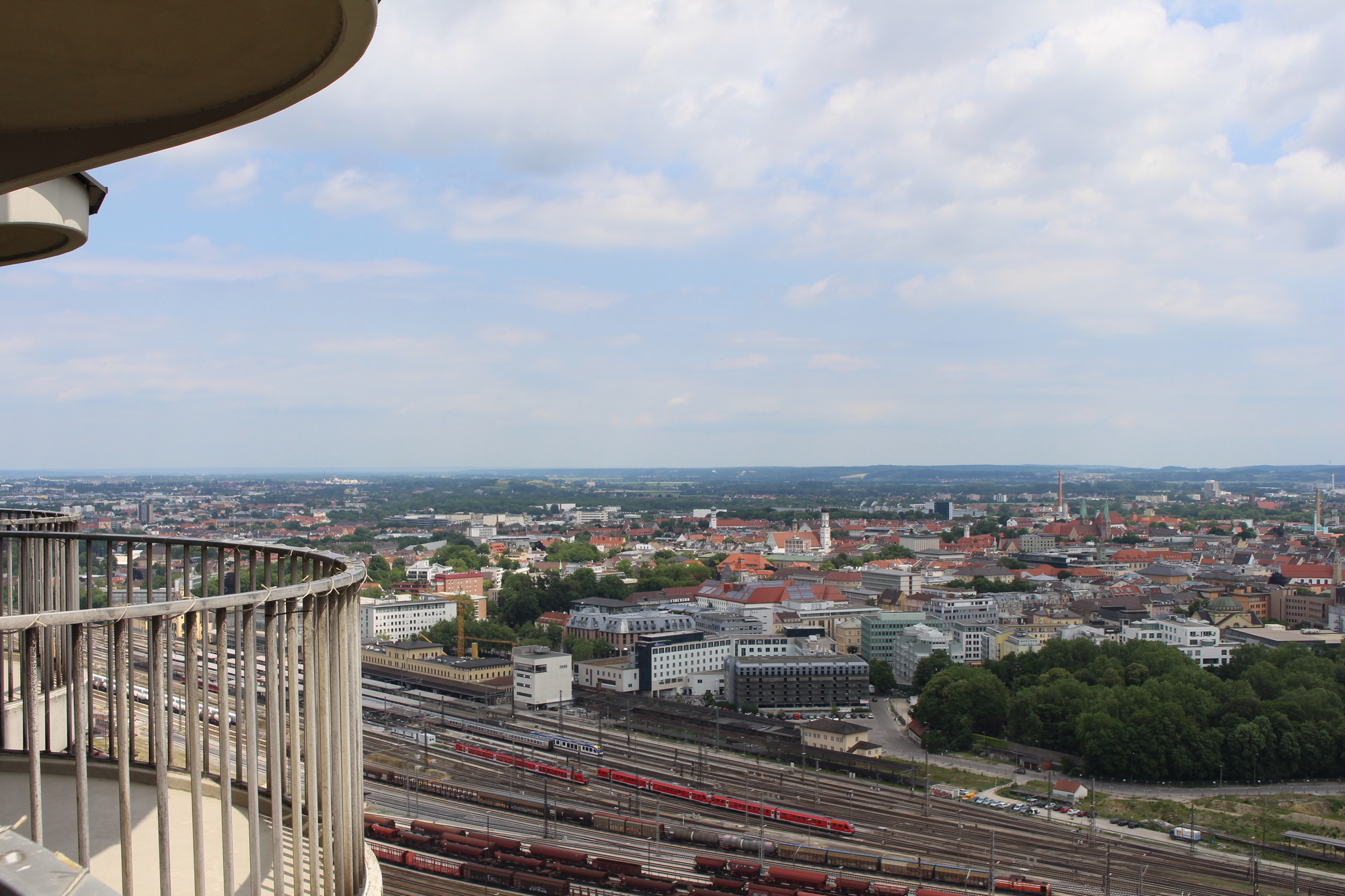 Ausblick über Augsburg.