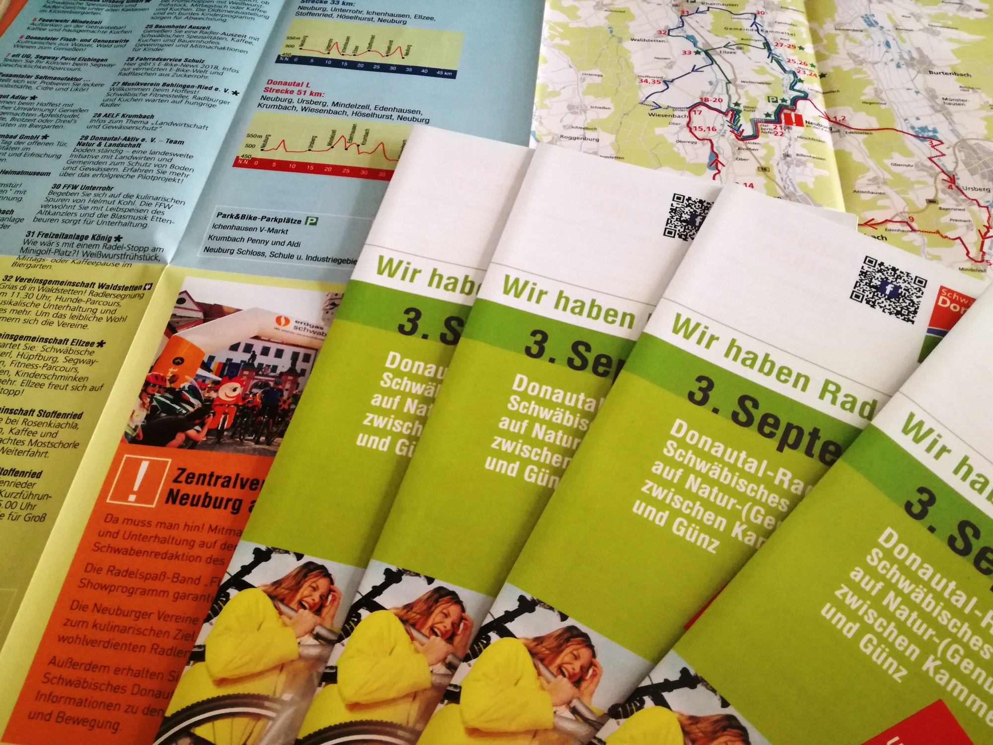 Die neuen Radelspaß-Flyer. Foto: Donautal-Aktiv e.V.