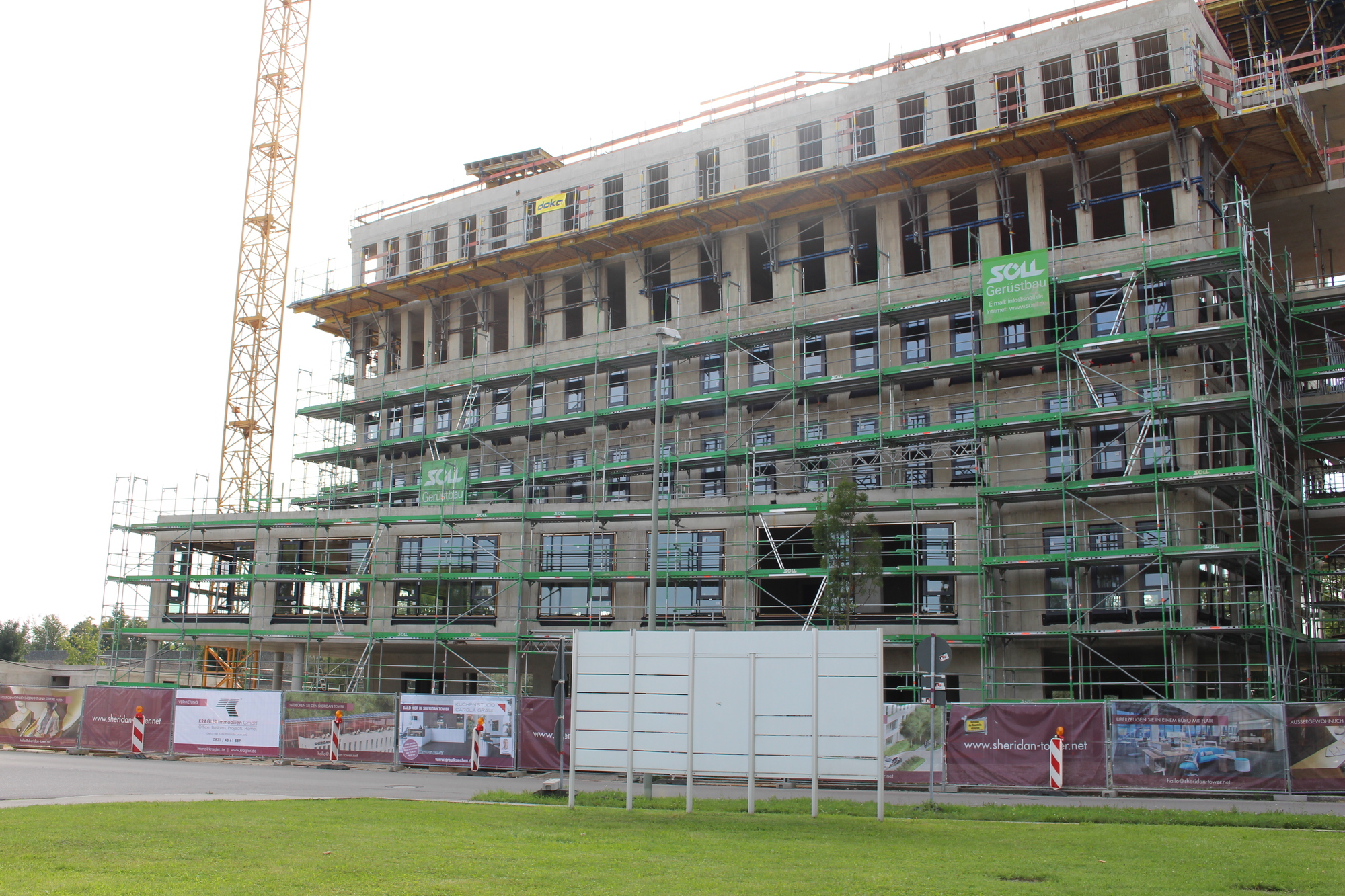 Mit dem Sheridan Tower ensteht ein neues Wahrzeichen im Augsburger Westen.