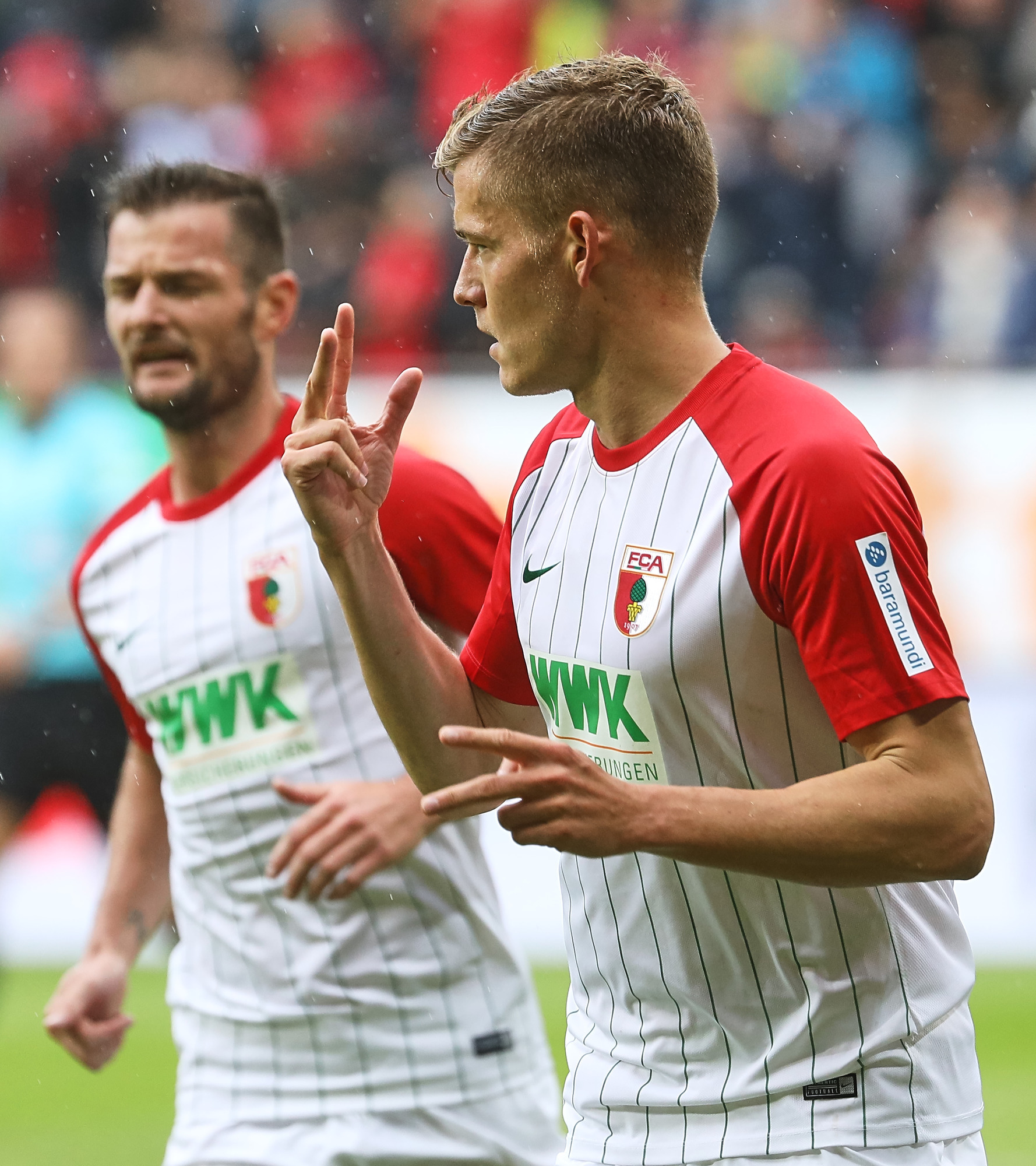 Alfred Finnbogason beim Spiel gegen den 1. FC Köln. Foto: FC Augsburg