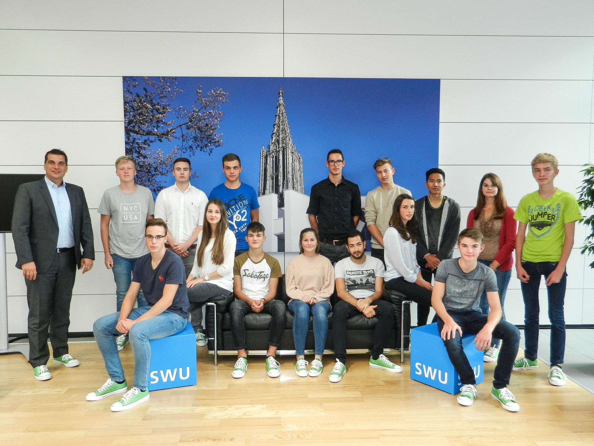 Ausbildungsstart bei den Stadtwerken Ulm/Neu-Ulm. Foto: SWU