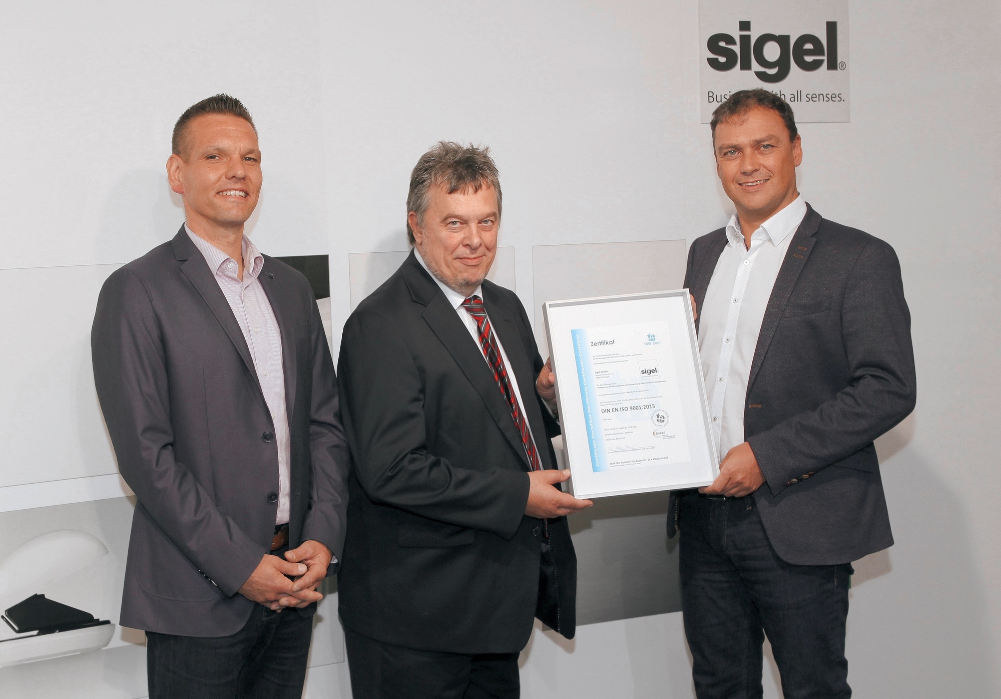 Sascha Staude, Dietmar Winner und Daniel Petrasch. Foto: Sigel GmbH