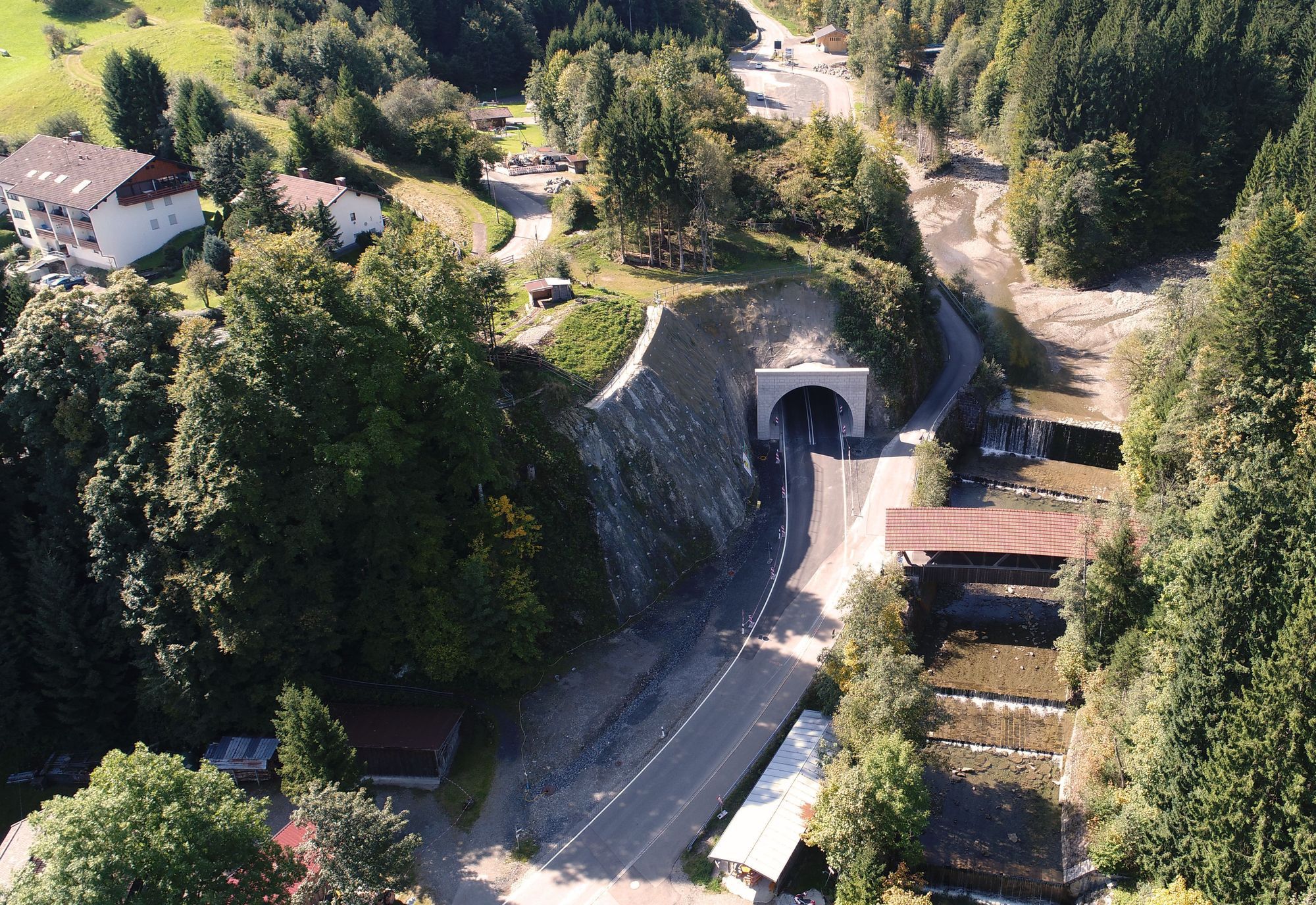 Der Riedbergpass-Tunnel zwischen Obermaiselstein und Balderschwang. Foto: Dipl.-Ing. Bernd Gebauer Ingenieur GmbH