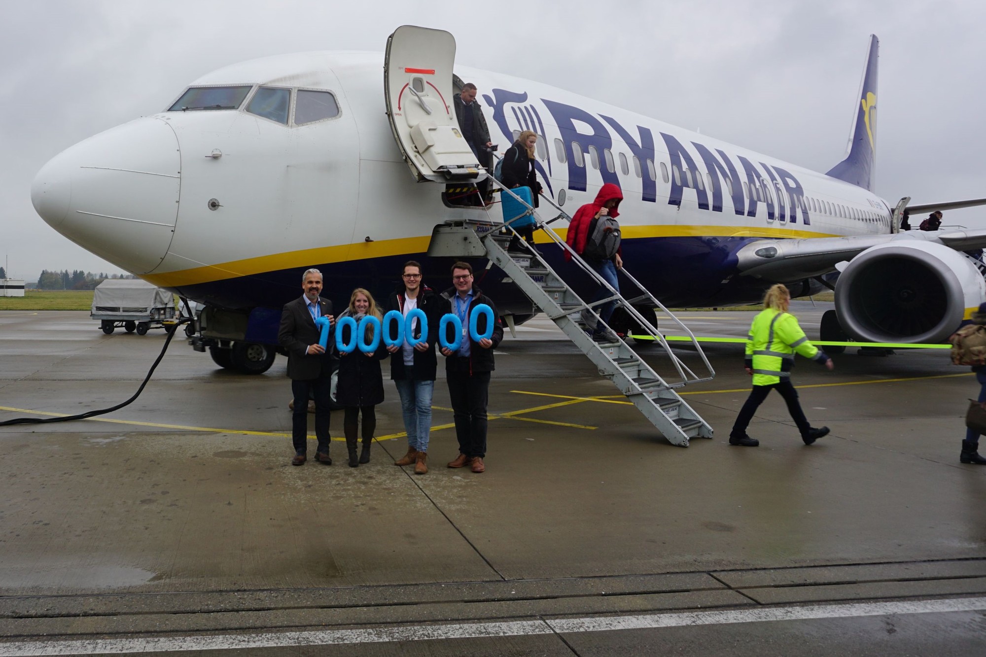 Am Allgäu Airport wurde am 6. November der einmillionste Passagier begrüßt. Foto: Flughafen Memmingen GmbH
