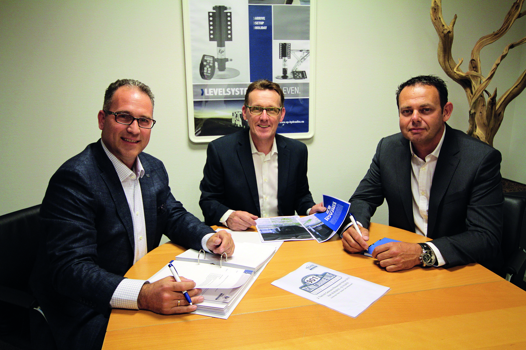Kay Fischer, Pierre Blom und Eric Klinkenberg werden ihre Funktionen nach der Fusion behalten. Foto: ALOIS KOBER GMBH