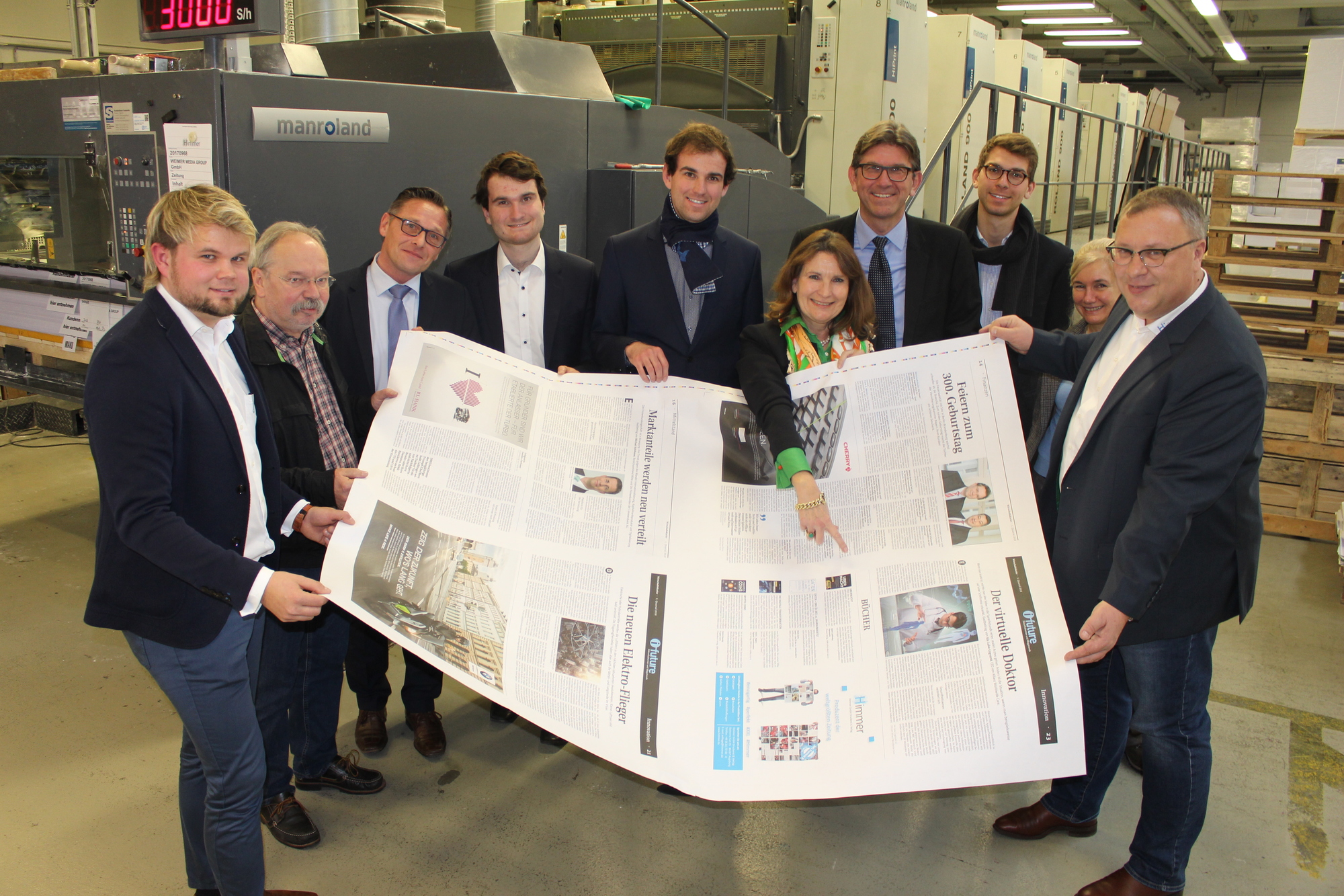 Die XXL-Jubiläumsausgabe des WirtschaftsKuriers wird in Augsburg gedruckt. Foto: Isabell Walter/B4B WIRTSCHAFTSLEBEN SCHWABEN