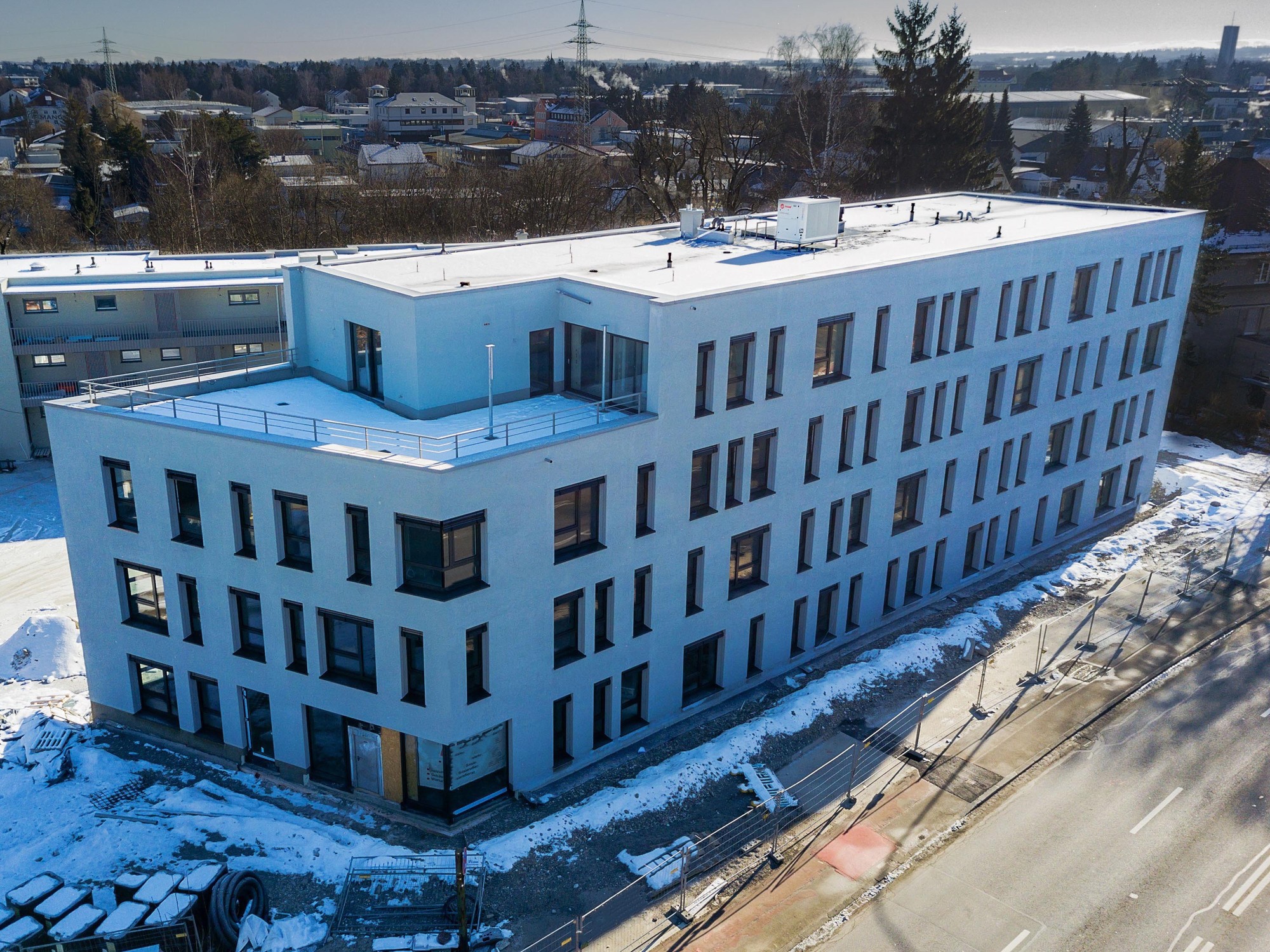 In Memmingen entsteht ein neuer Wohn- und Bürokomplex samt Tiefgarage. Foto: JOMA Dämmstoffwerk GmbH