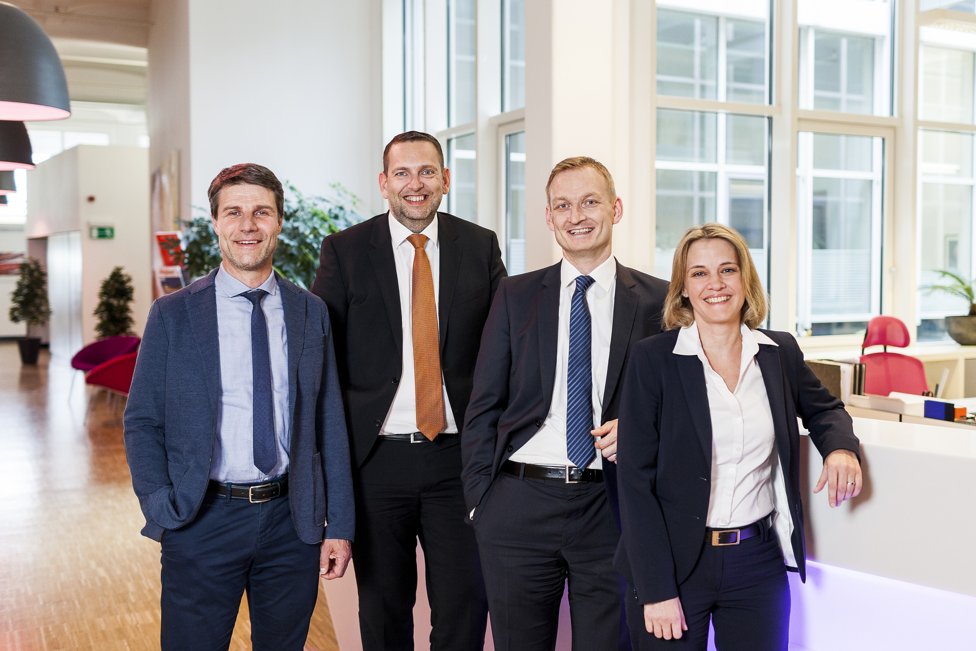 Bernd Kollmannsberger, Robert Zirch, Paul Hairbucher und Antje Wörn. Foto: Dr. Hille Zirch Partner