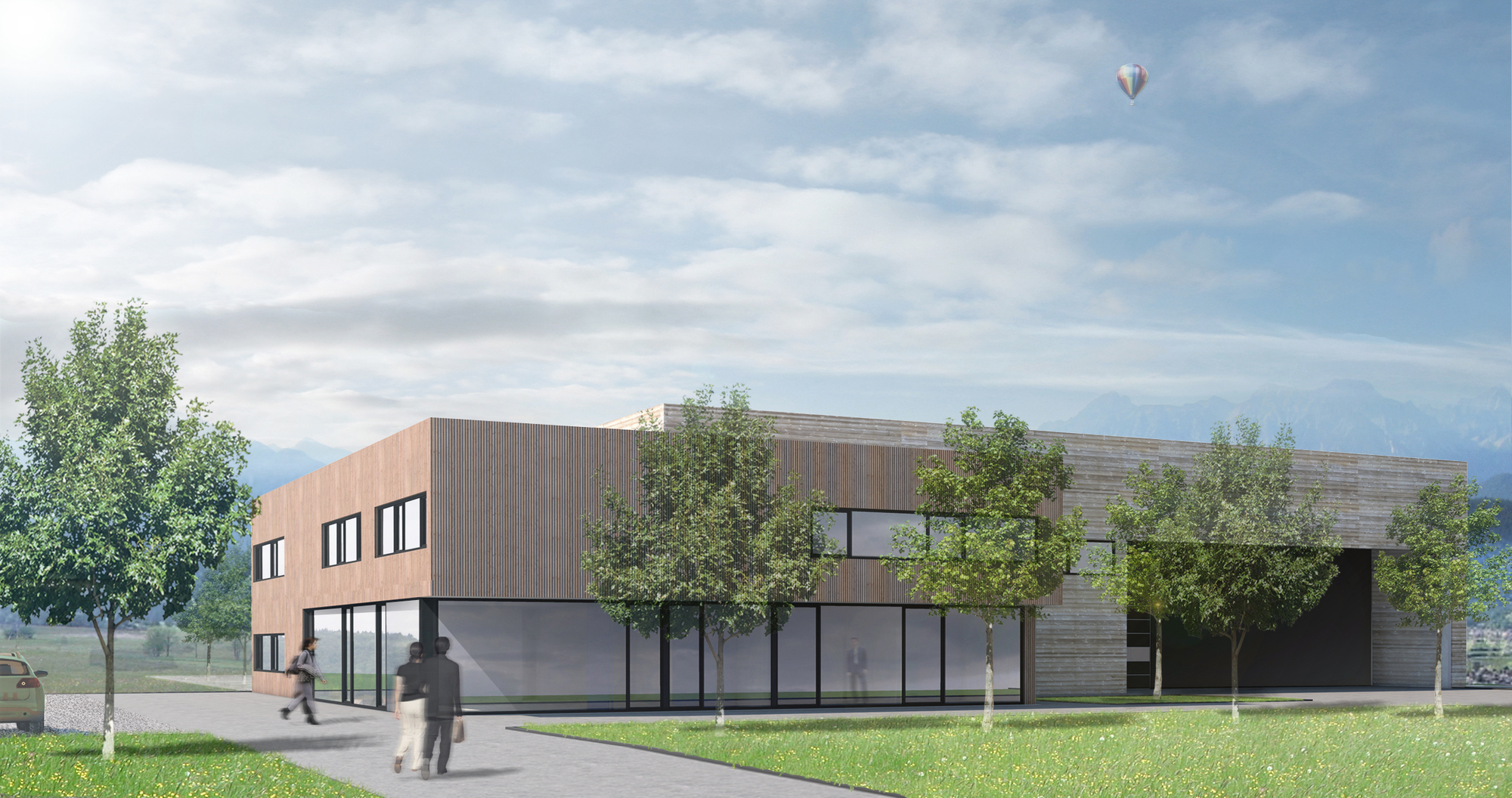 Visualisierung des neuen Firmensitzes von Schöler Druck & Medien. Foto: e&h architektur visuell