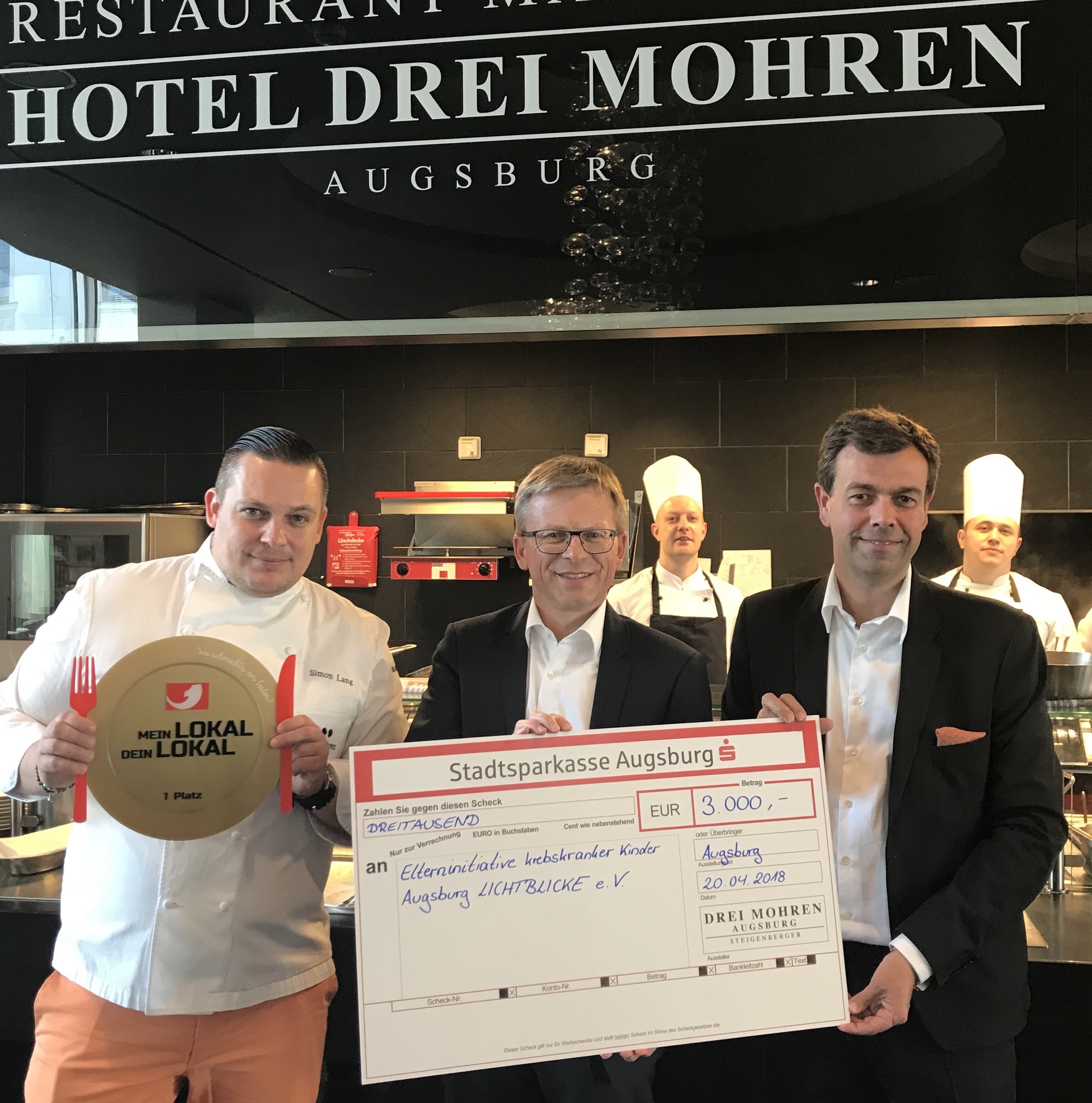 Simon Lang, Thomas Kleist, Theodor Gandenheimer. Foto: Steigenberger Hotel Drei Mohren