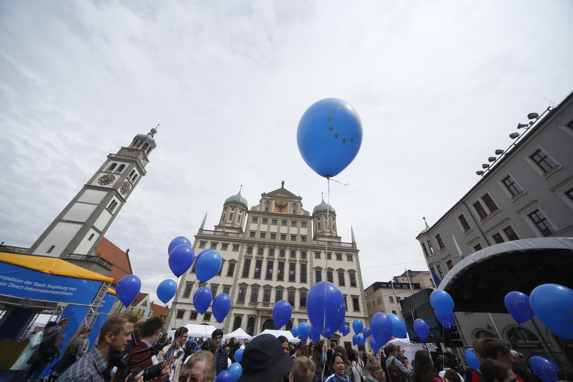 Die Eröffnung der Europawoche 2018 in Bayern fand in Augsburg statt. Foto: Bernd Jaufmann