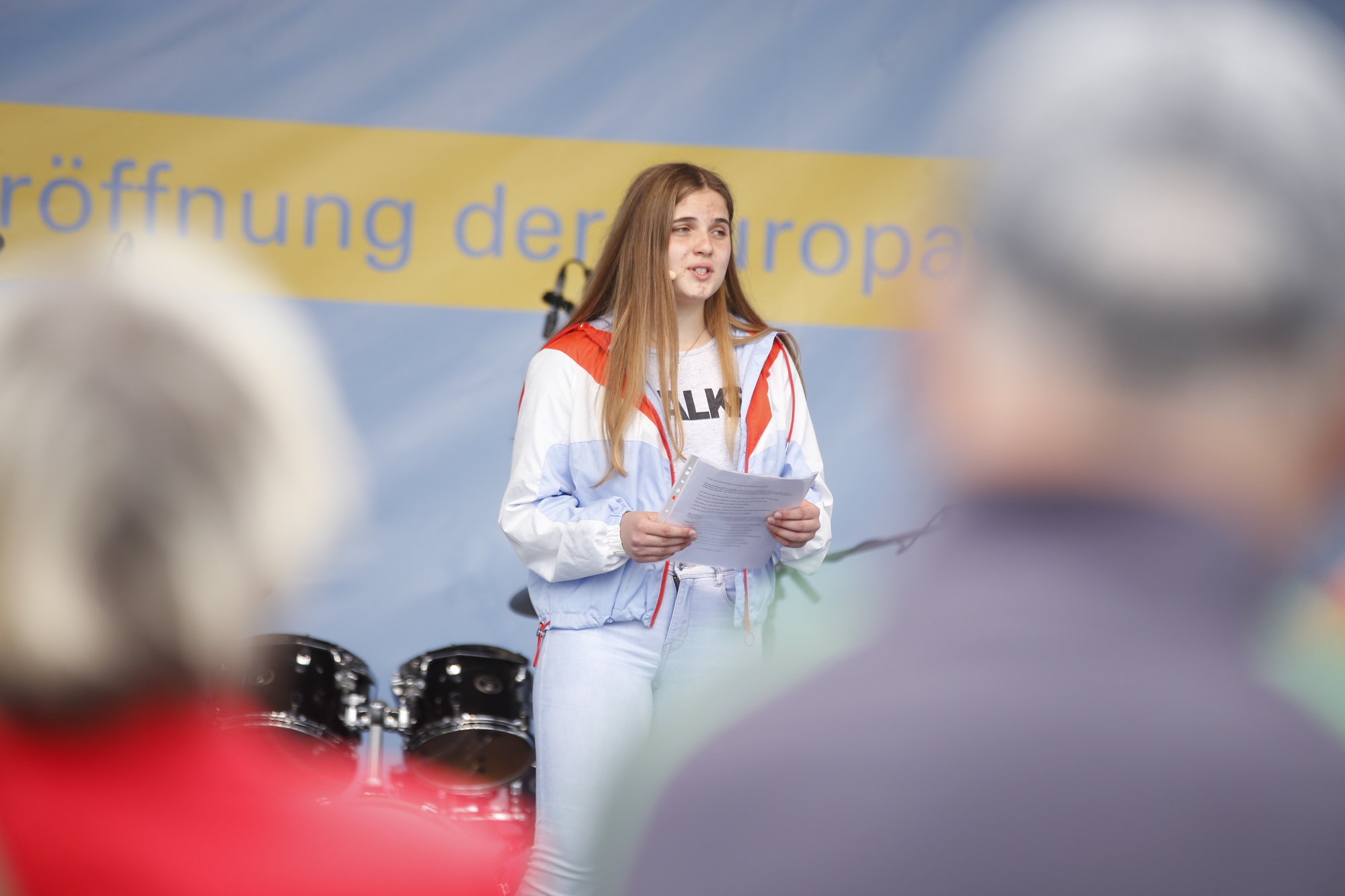 Die Poetry-Slammerin Felicia Monfé vom Maria-Theresia-Gymnasium.