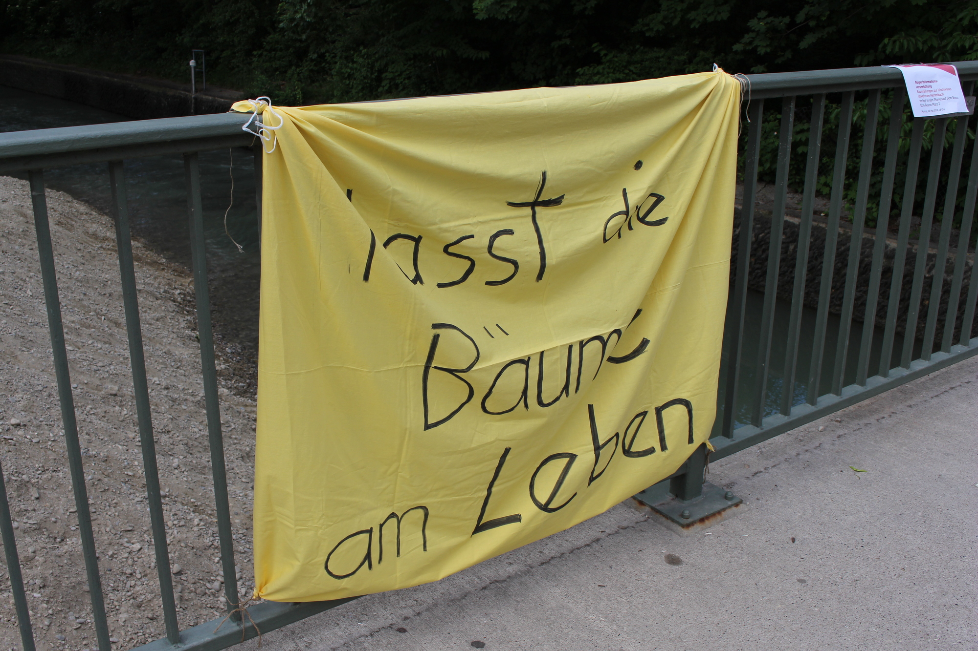 Die Baumfällungen stoßen auf reichlich Protest. Foto: Iris Zeilnhofer/B4B WIRTSCHAFTSLEBEN SCHWABEN