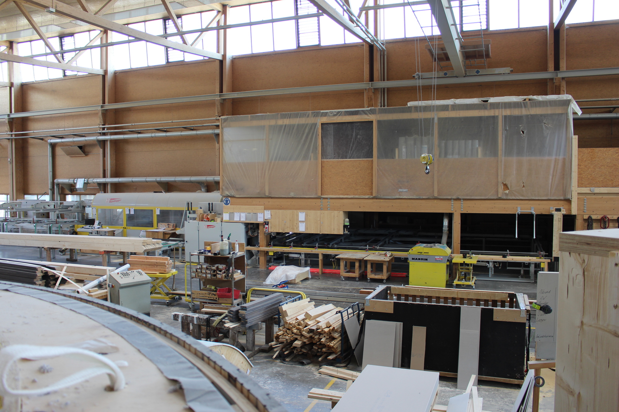 Blick in die Produktionshalle