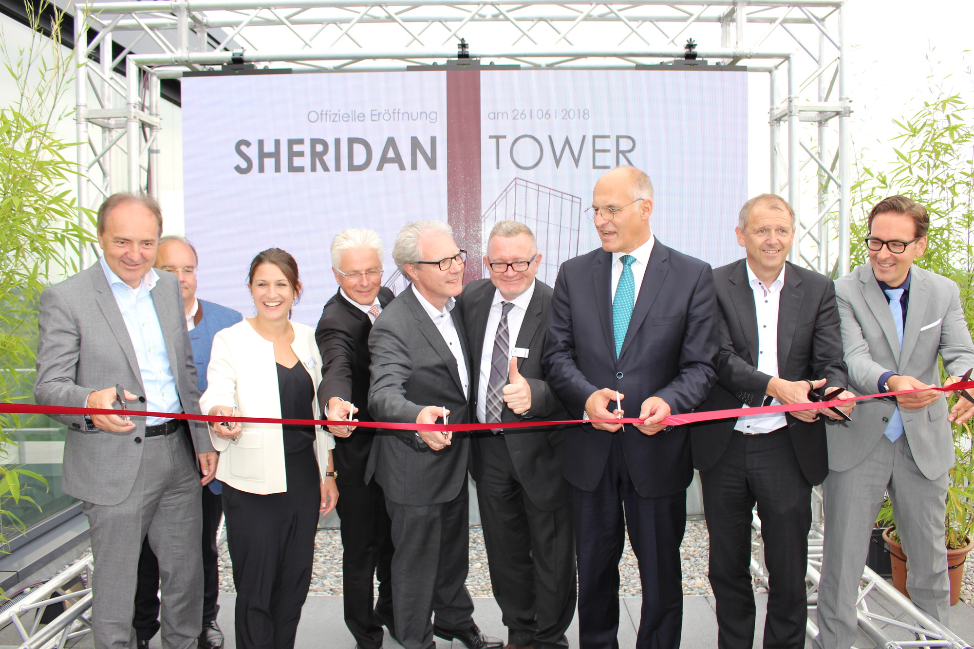 Bauherr Stephan Deurer eröffnete am 26. Juni offiziell den Sheridan Tower. Foto: B4B WIRTSCHAFTSLEBEN SCHWABEN